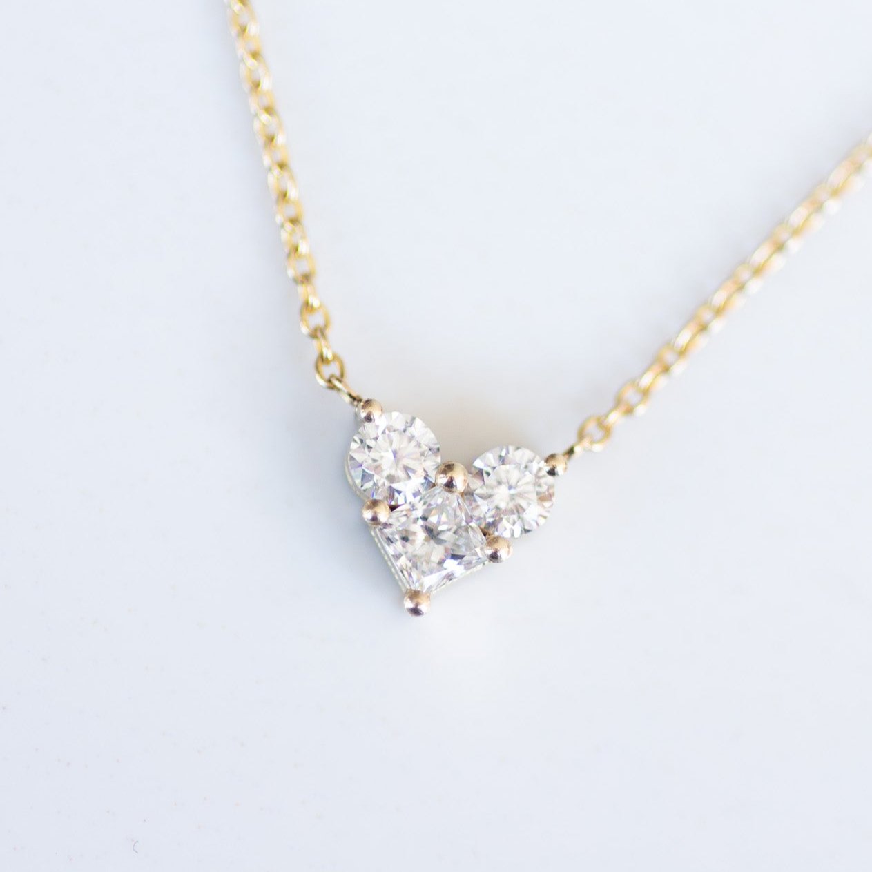 Lab diamond Heart necklace