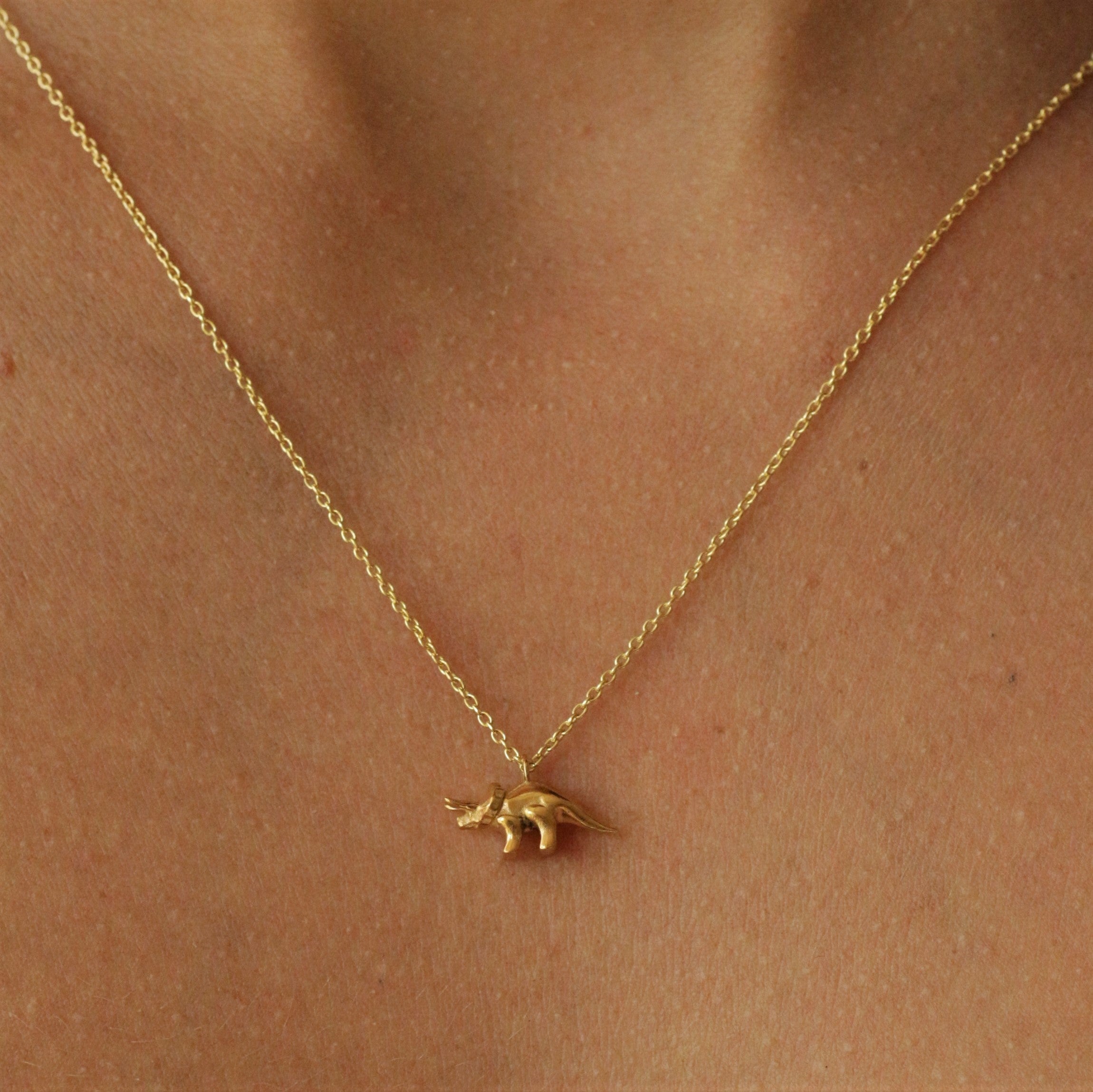 Triceratops necklace