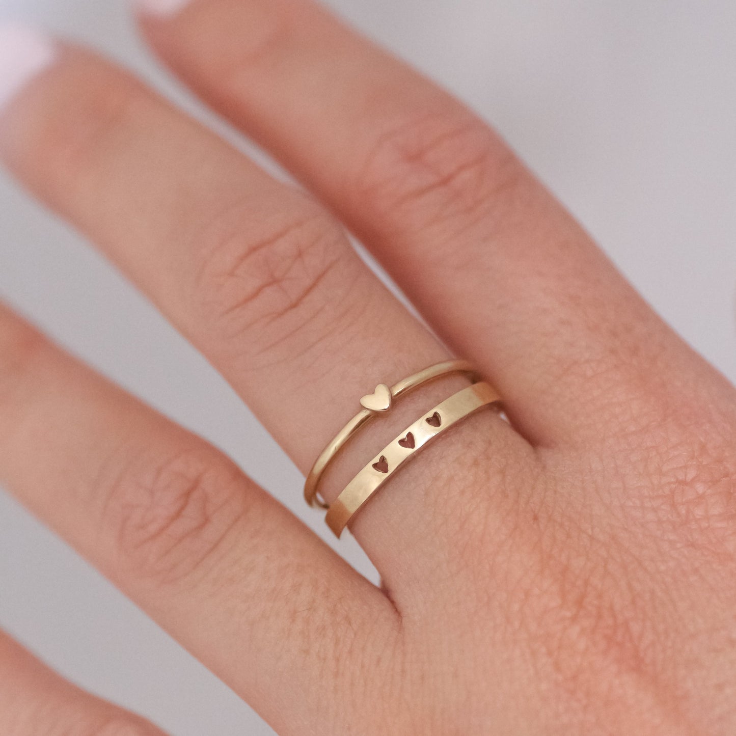 Lover's ring set 14k gold