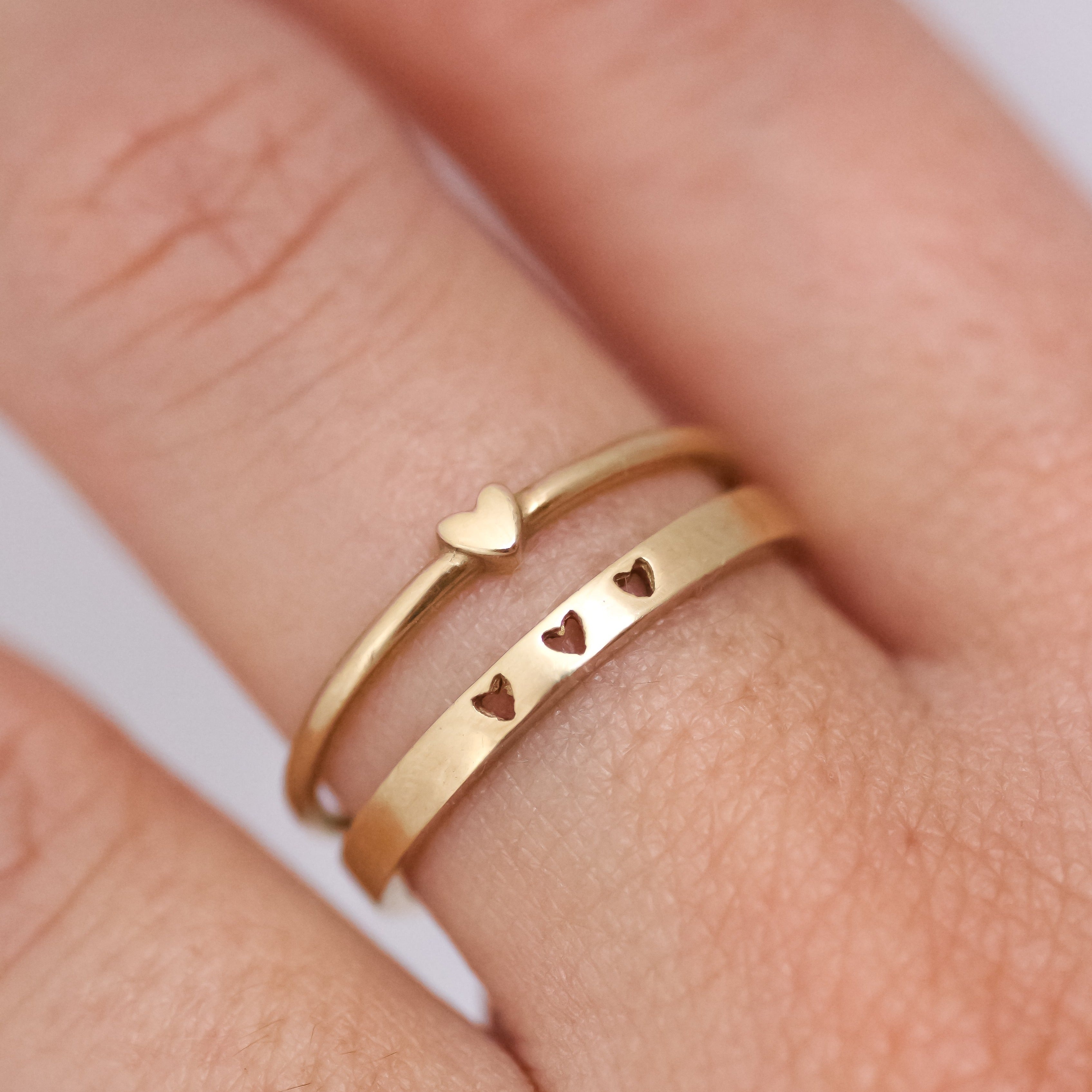 Lover's ring set 14k gold