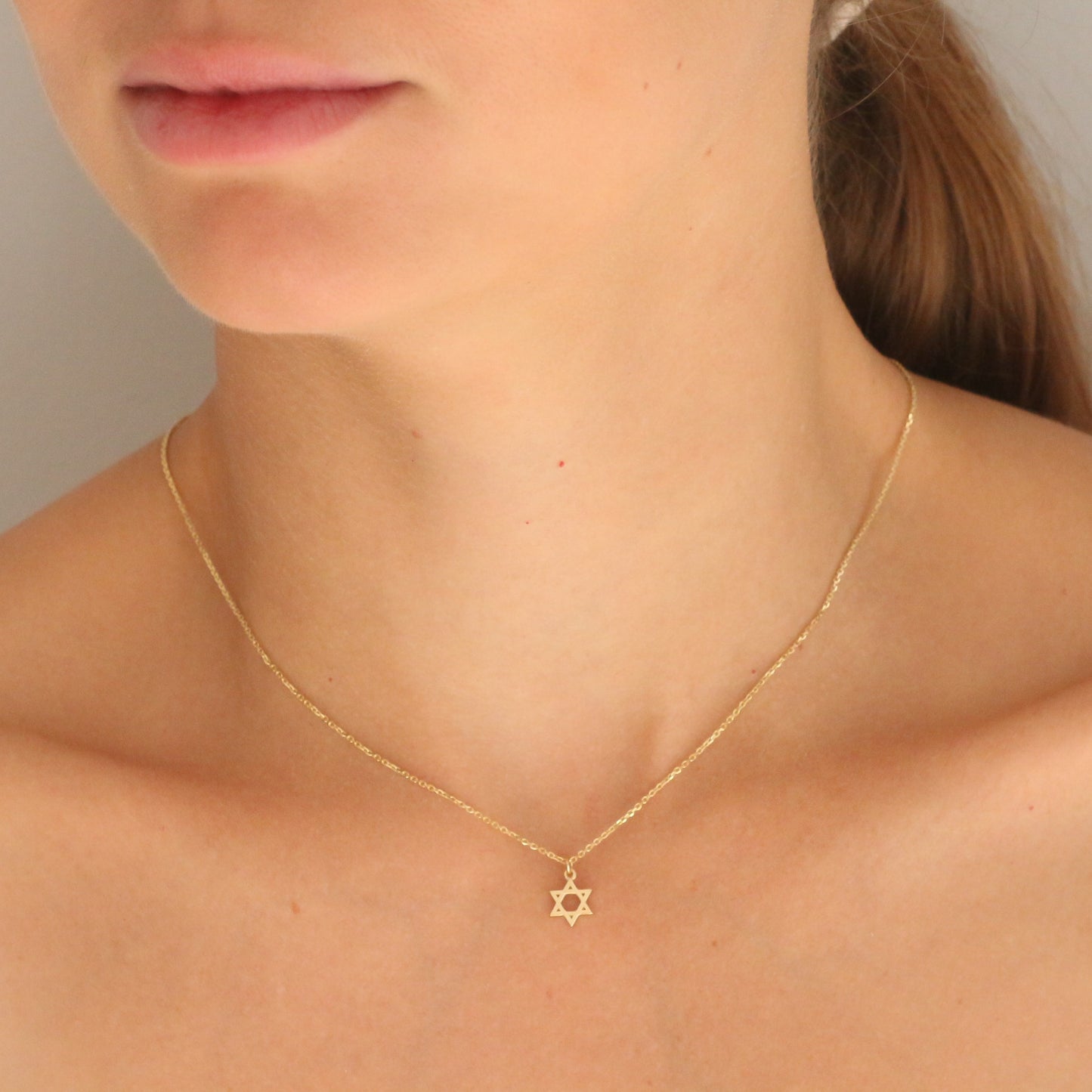 Star of David necklace 14k gold