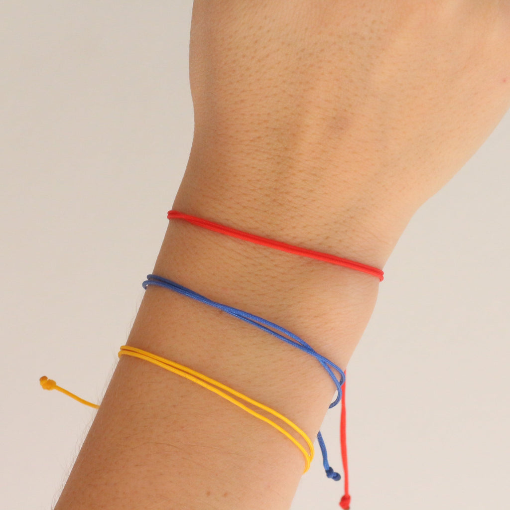 Star of David string bracelet 14k gold