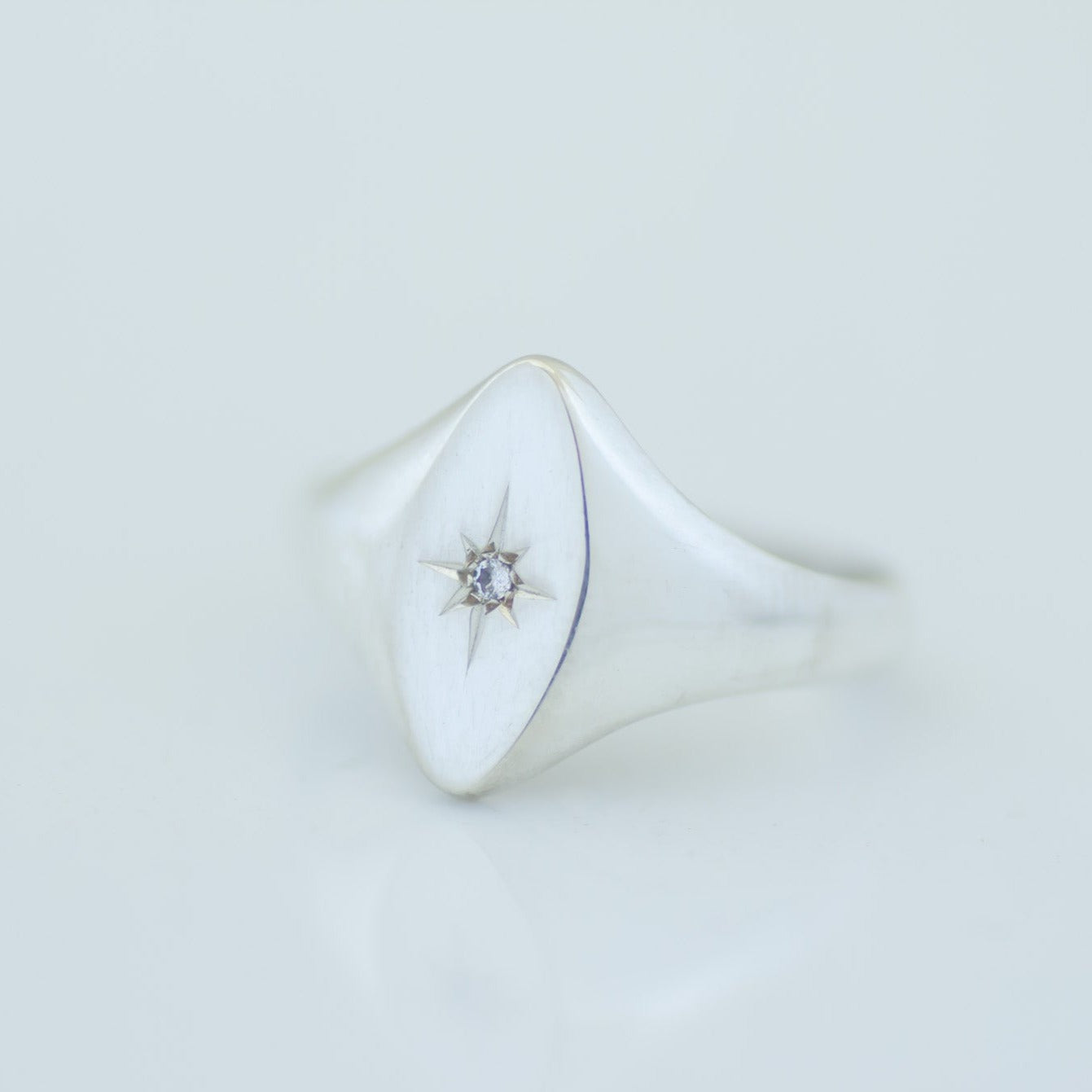 Marquise Star Signet Ring silver