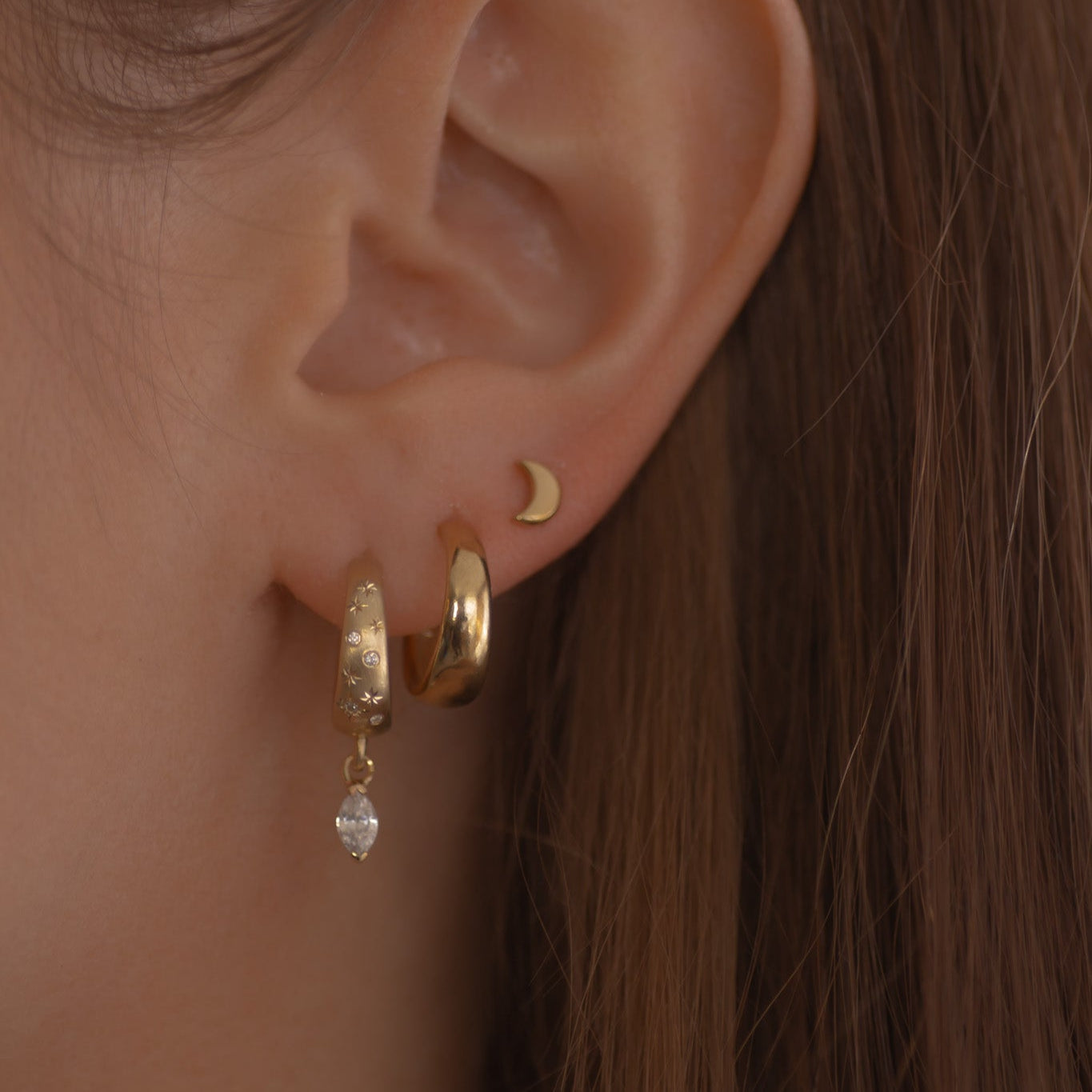 Helios Hoop 14k gold