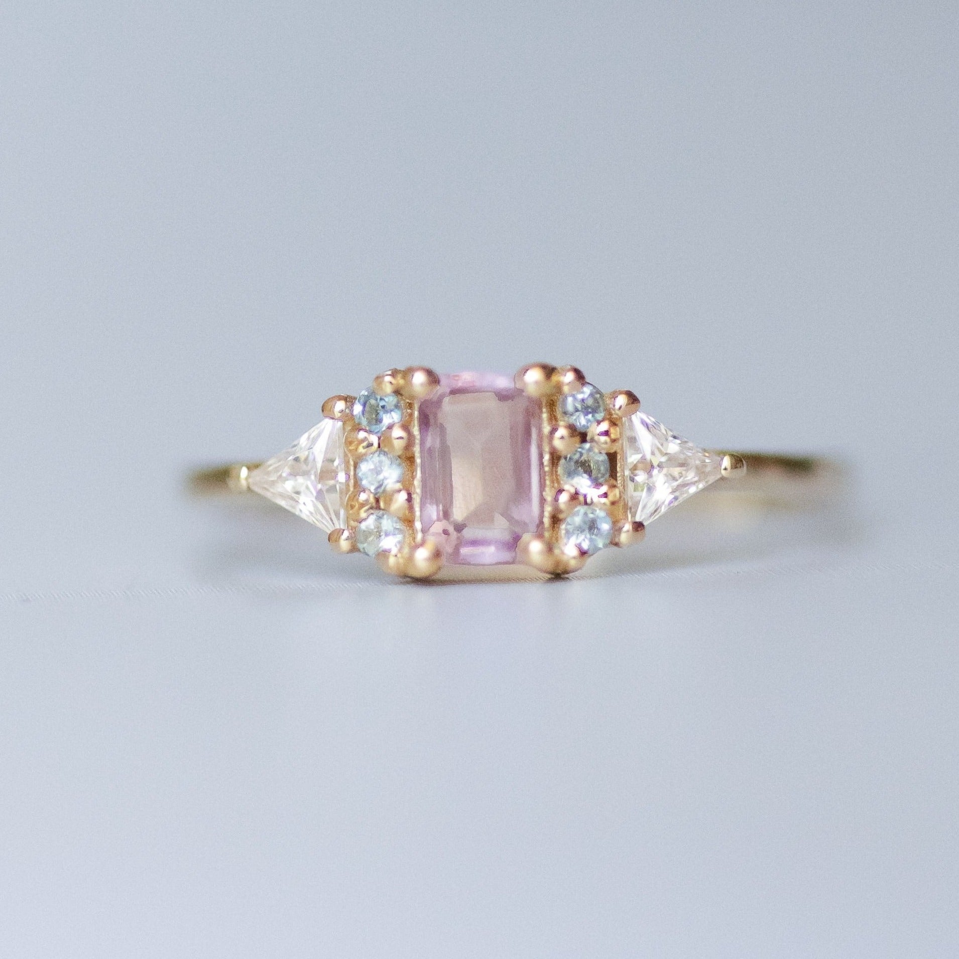 Amethyst Orchid Ring 14k gold