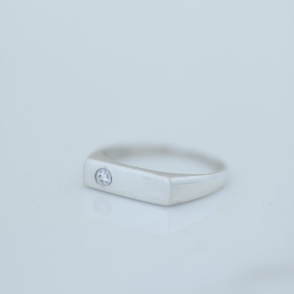 Bar Signet Ring silver