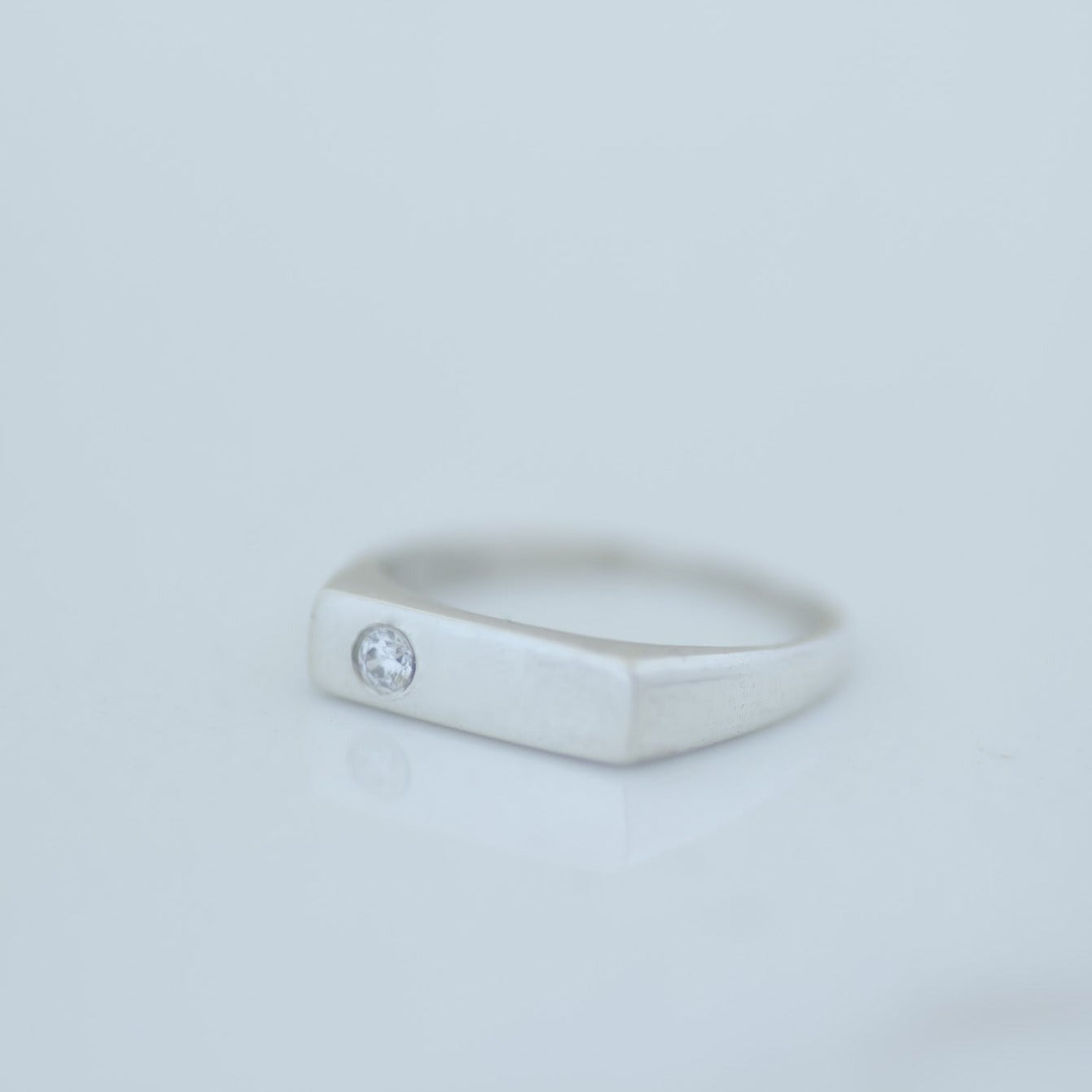 Bar Signet Ring silver
