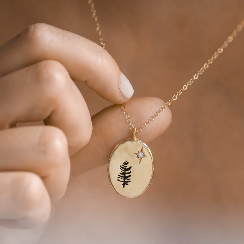 Moonlight necklace 14k gold