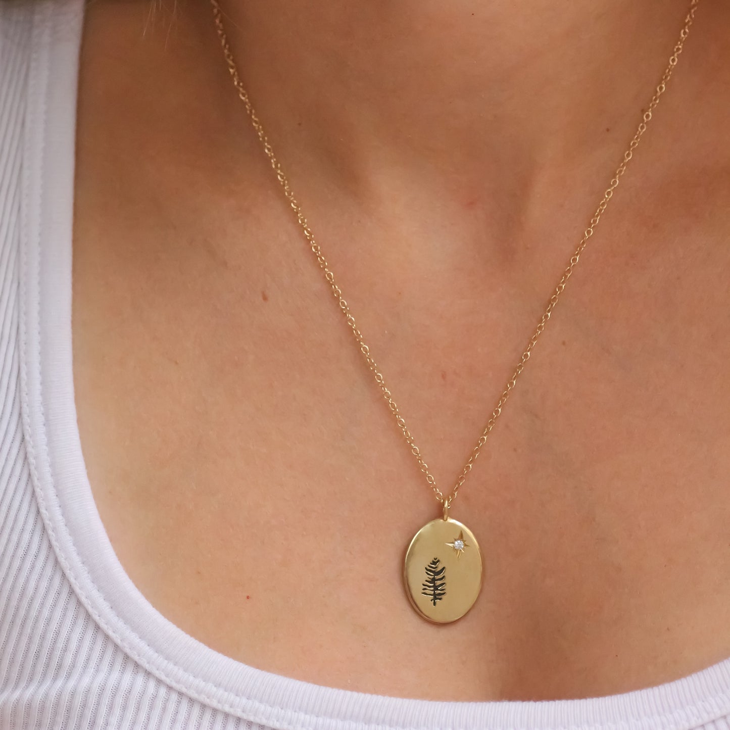 Moonlight necklace 14k gold