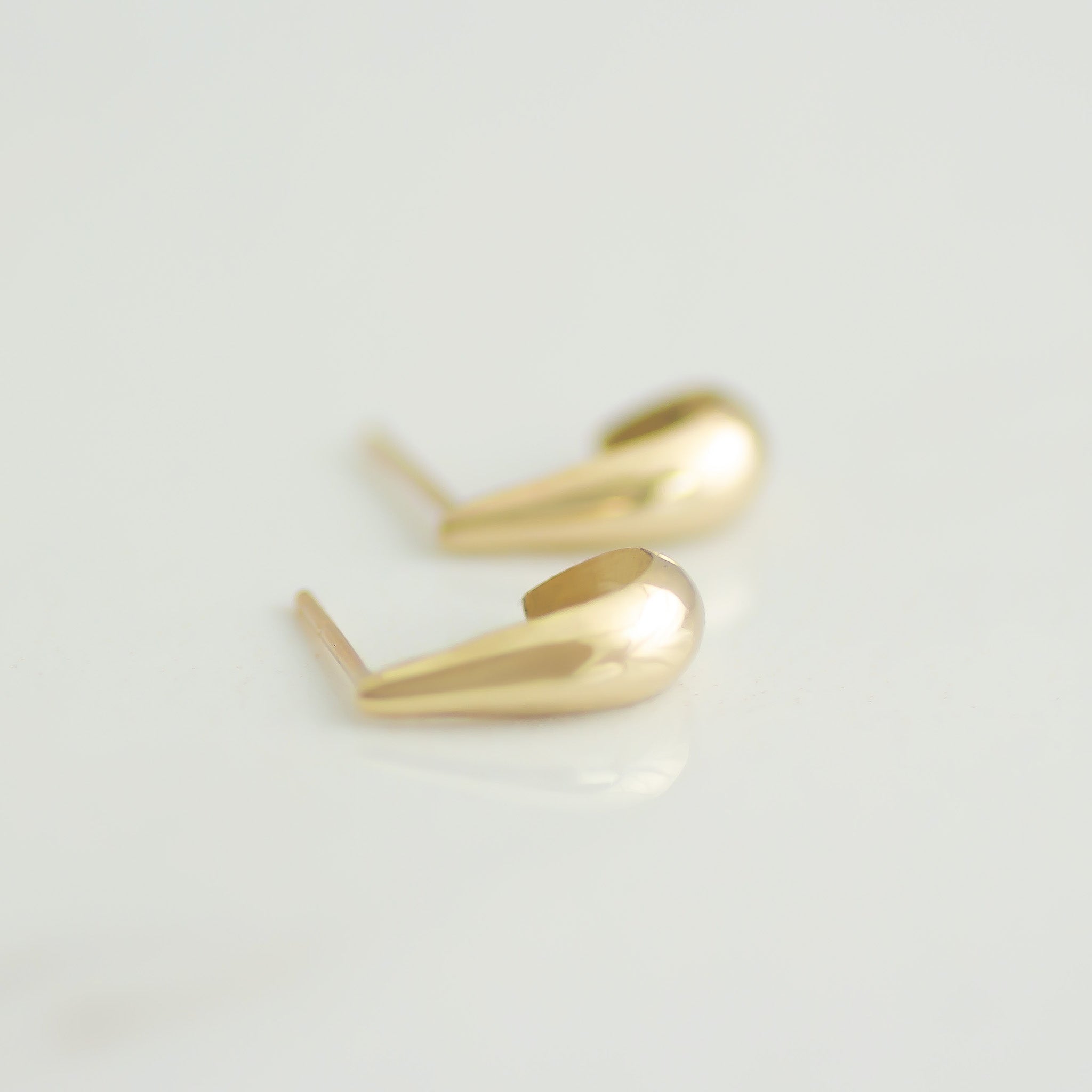 Drop Earring Hoops 14k gold