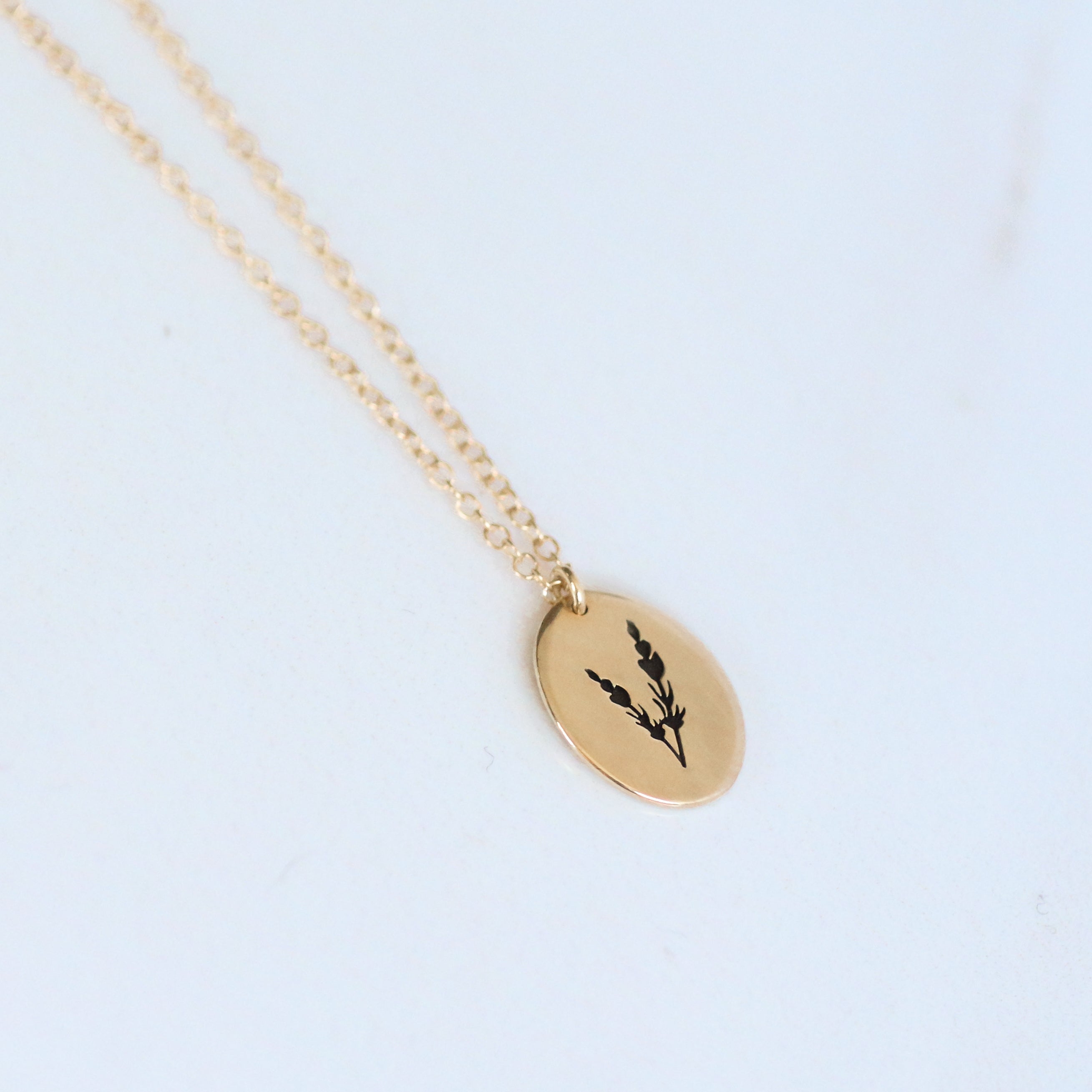 Lavender necklace 14k