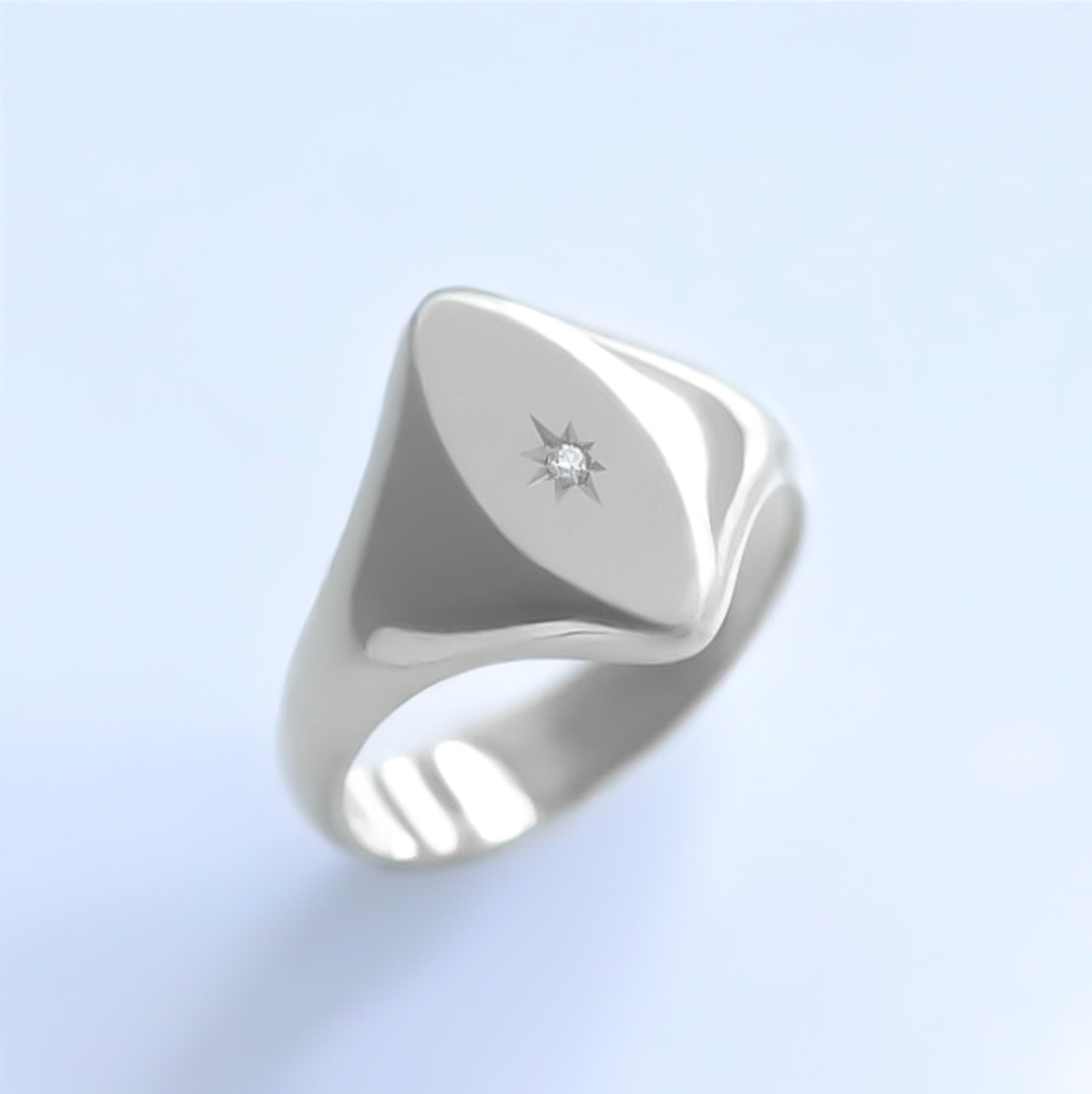Marquise Star Signet Ring silver