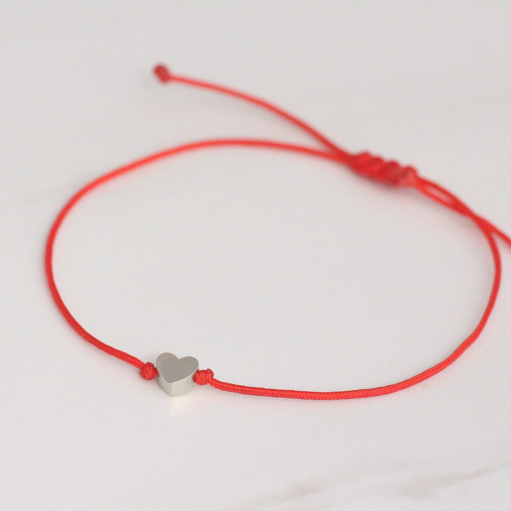 Heart Bead Bracelet silver