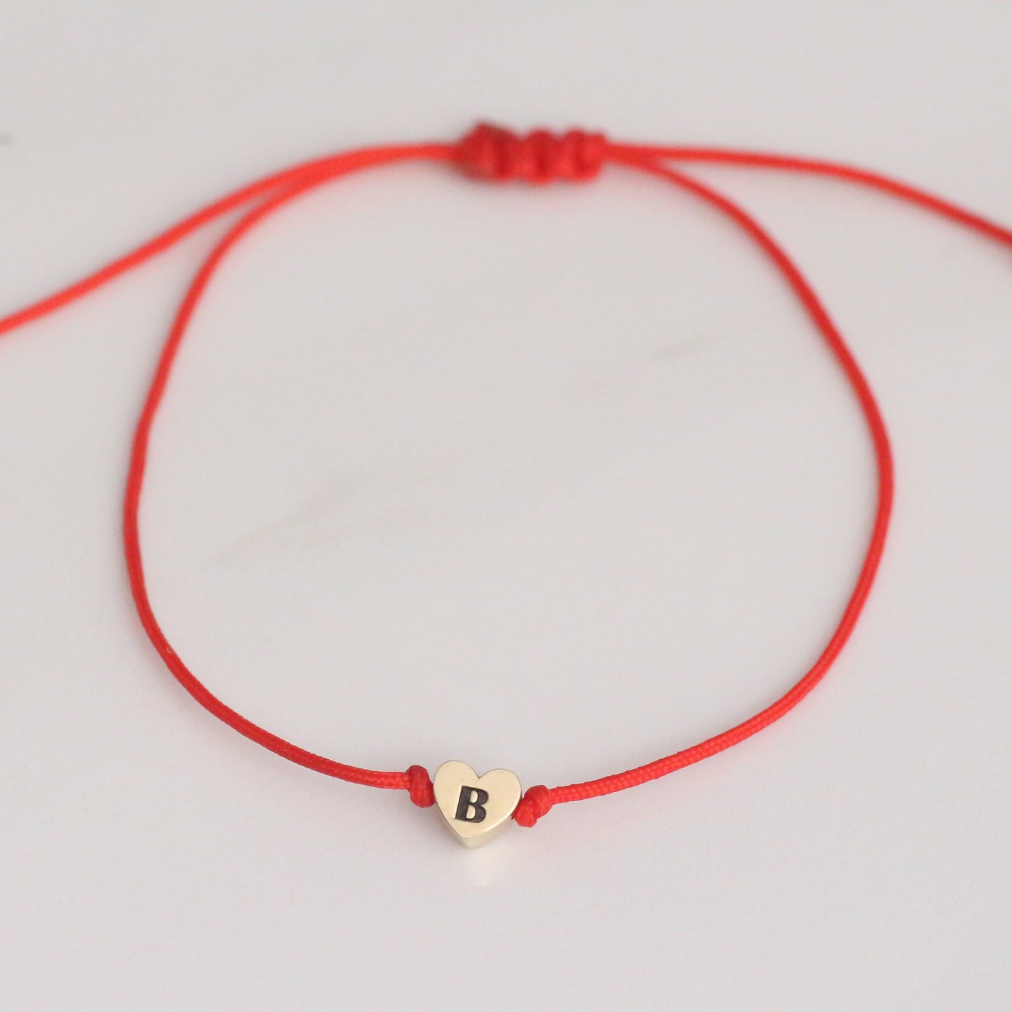 Custom Heart Bead Bracelet 14k gold