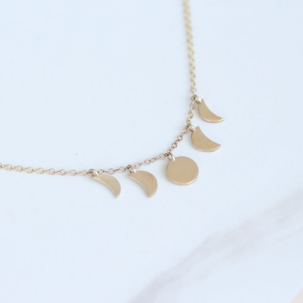 Lunar Necklace 14k gold