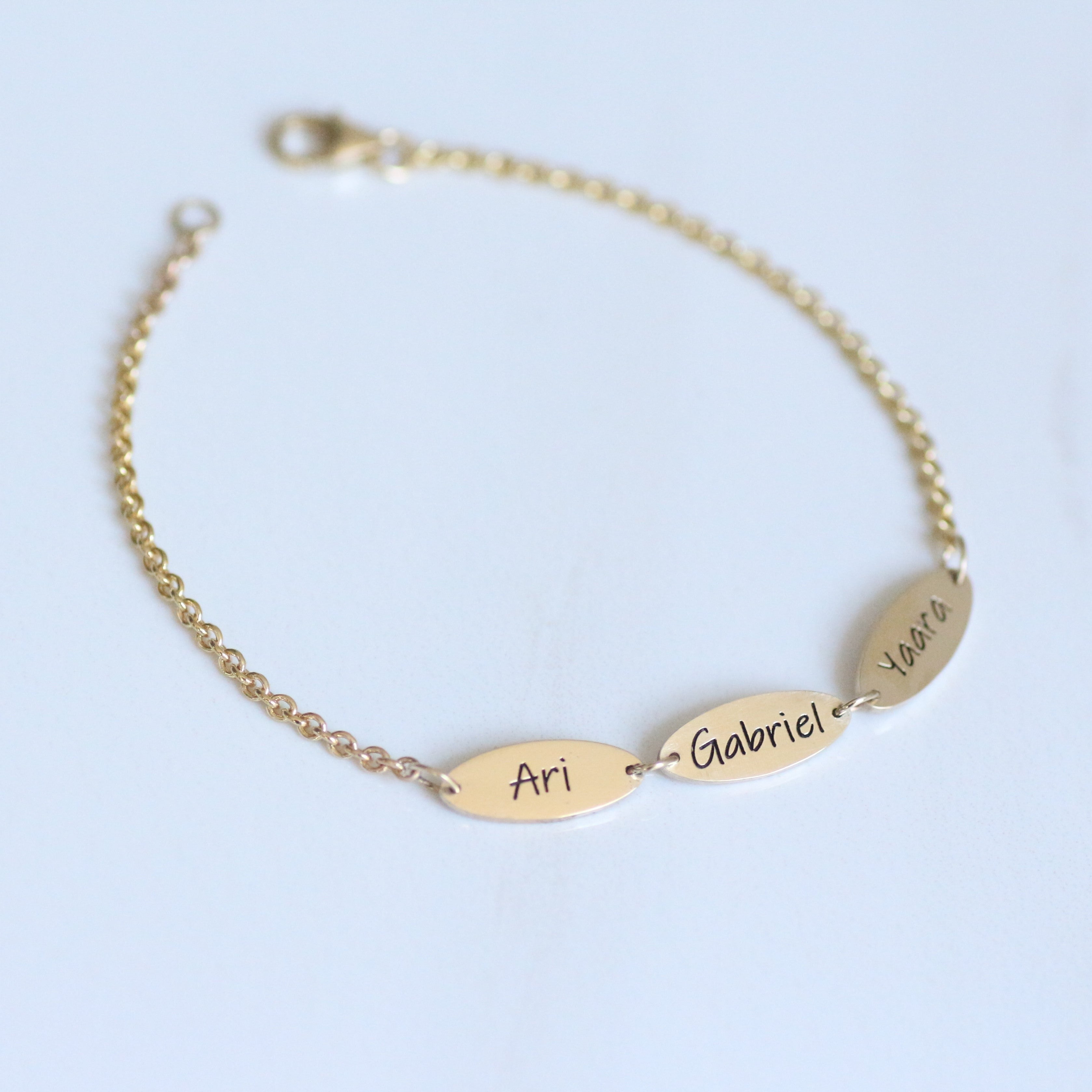 Custom Name bracelet 14k gold