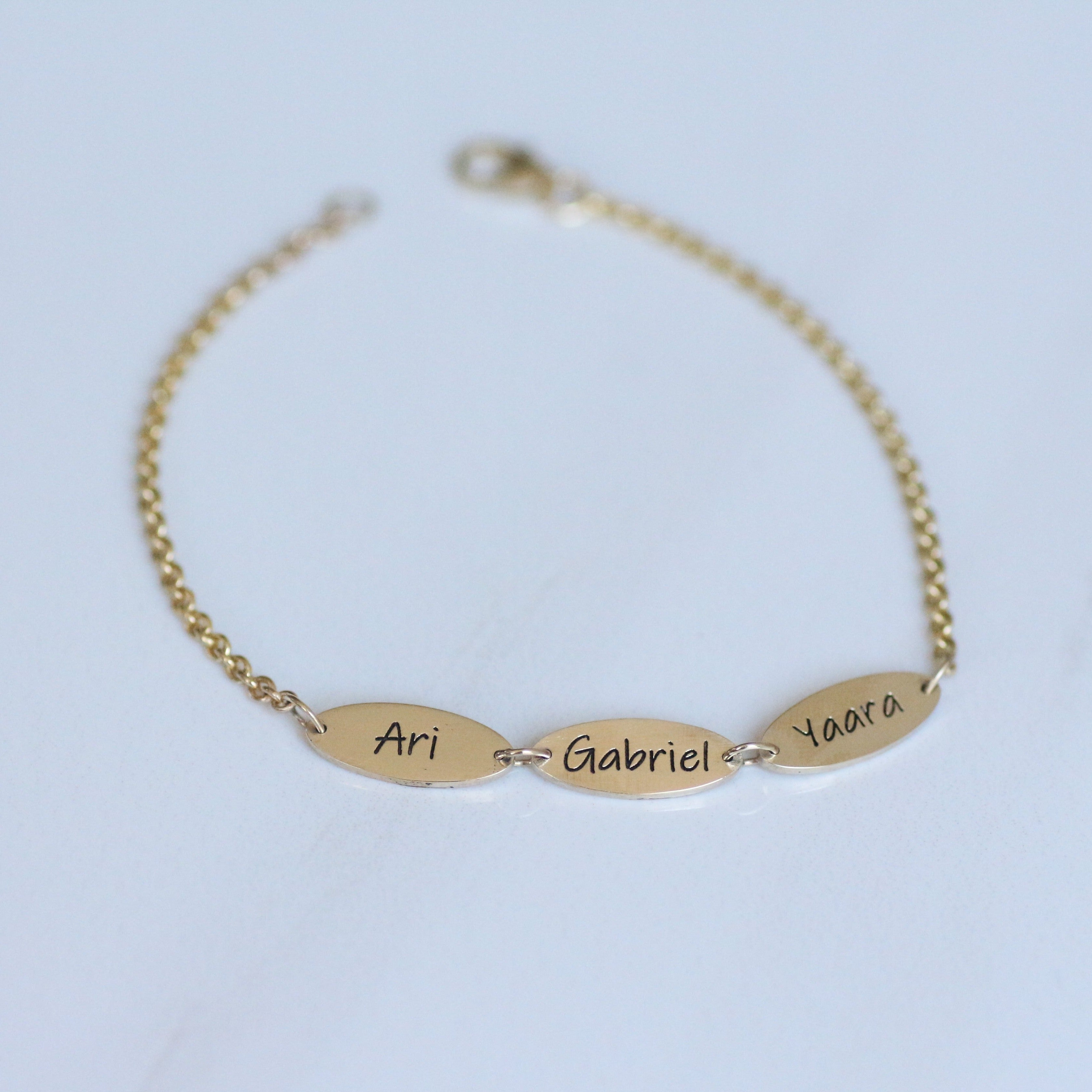 Custom Name bracelet 14k gold