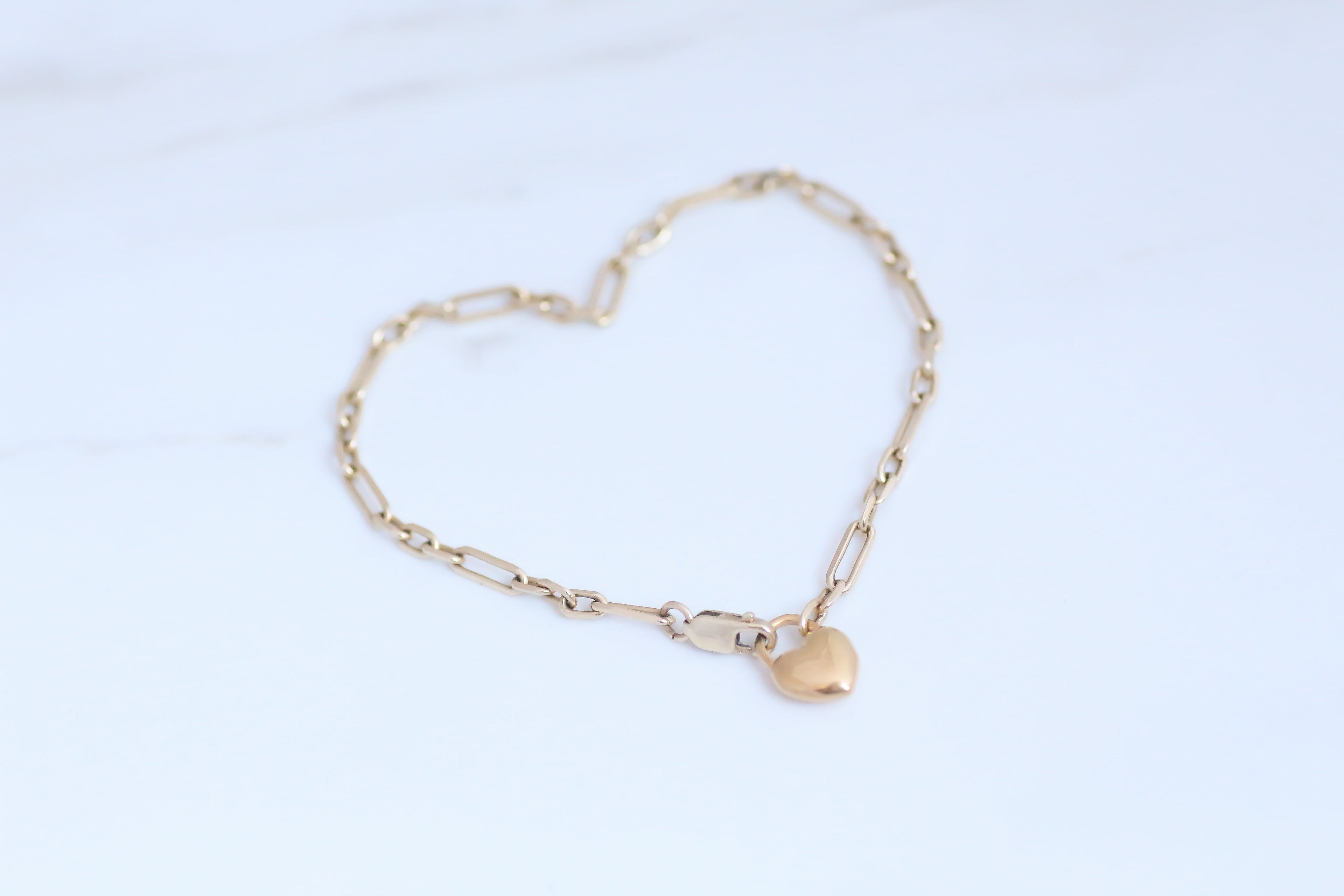 Chunky Heart Bracelet 14k gold