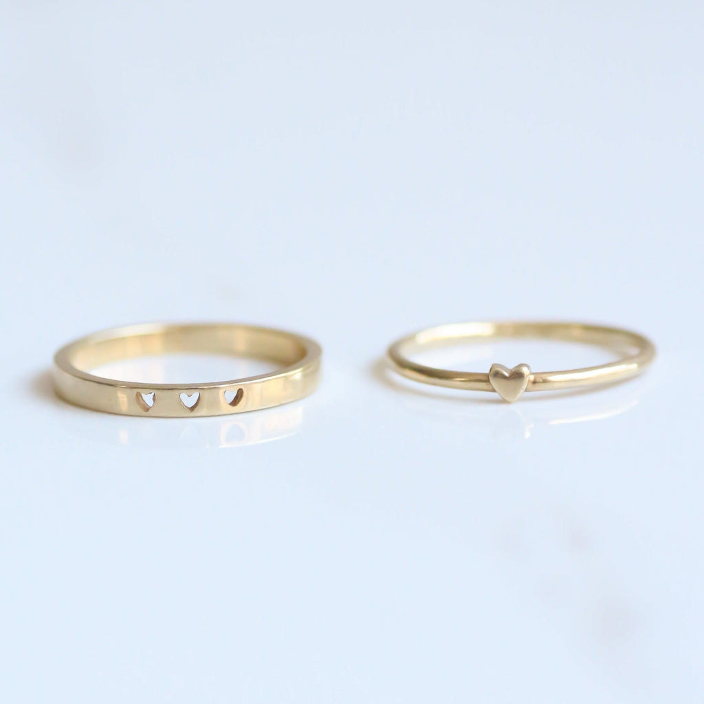 Lover's ring set 14k gold