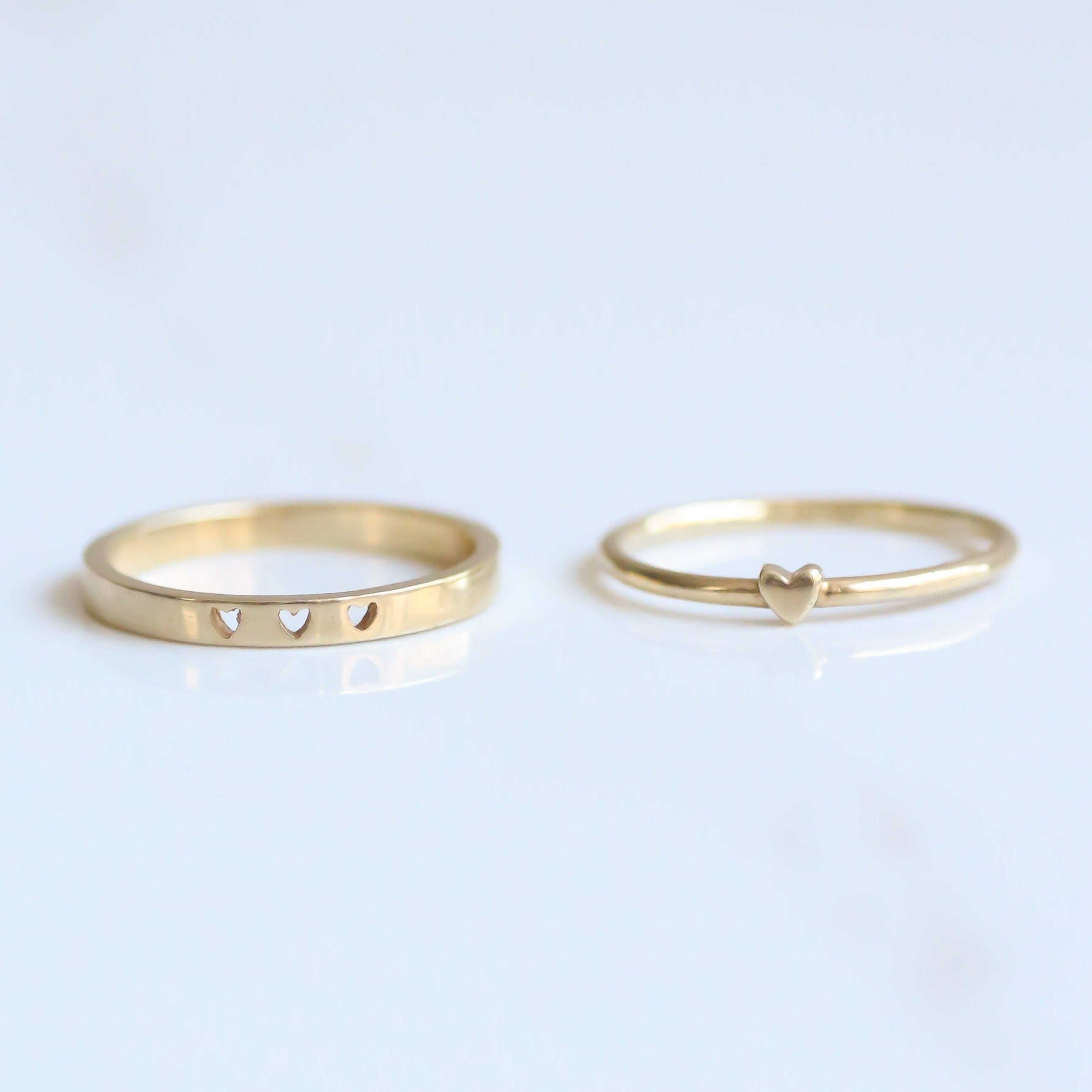 Lover's ring set 14k gold
