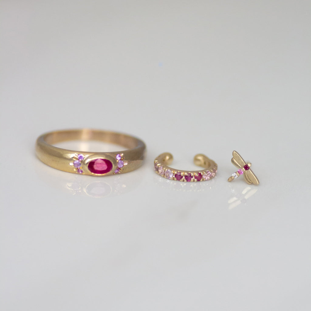 Bombay Rose ring 14k gold