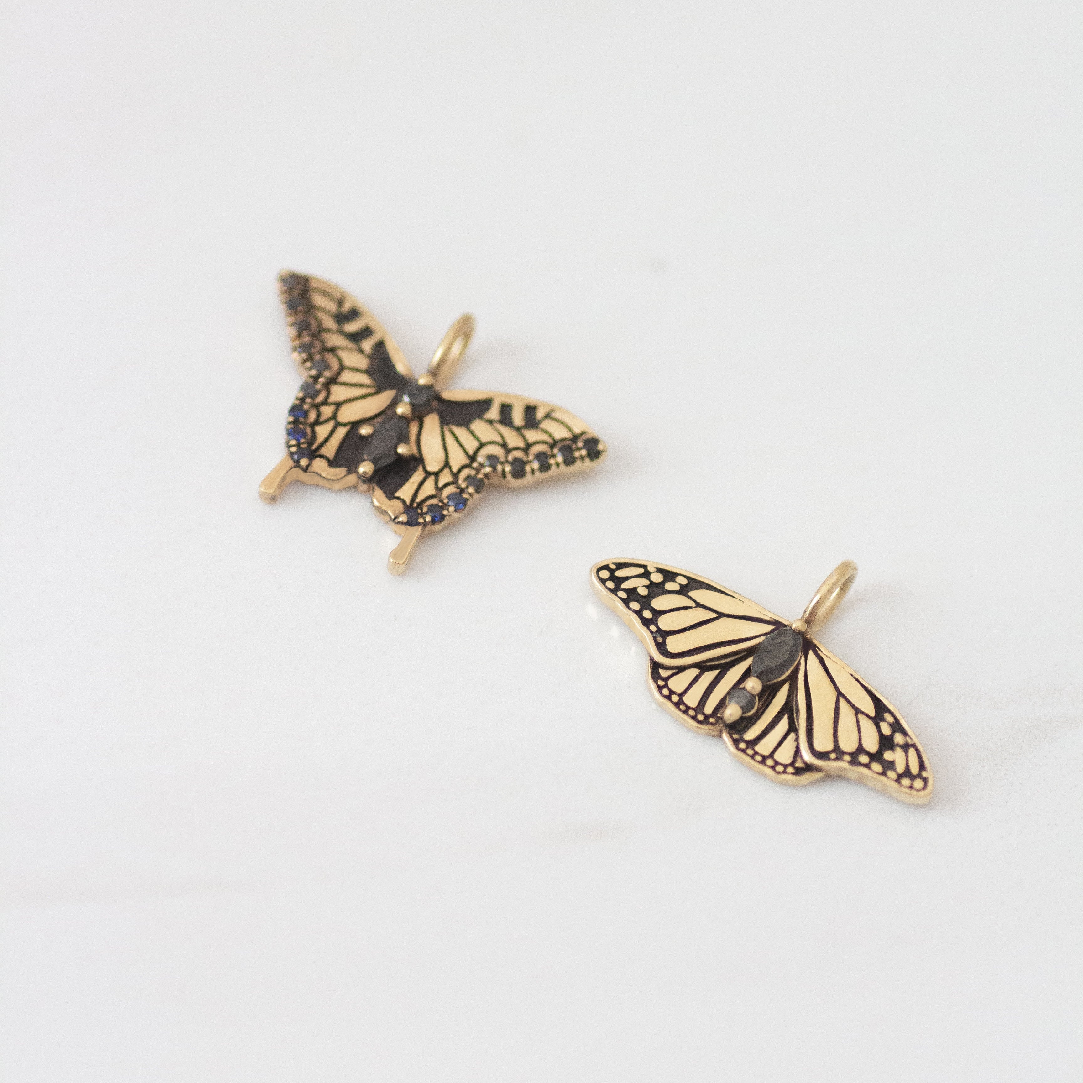 Swallowtail Butterfly Pendant 14k gold