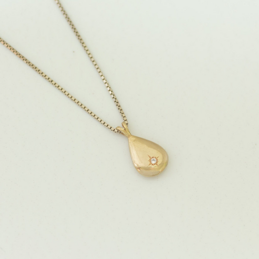 Teardrop necklace MINI 14k gold