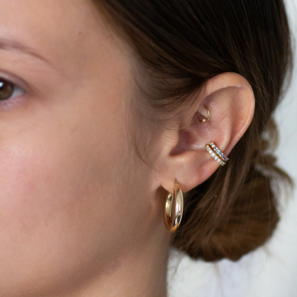 Large Chunky Hoops 14k gold
