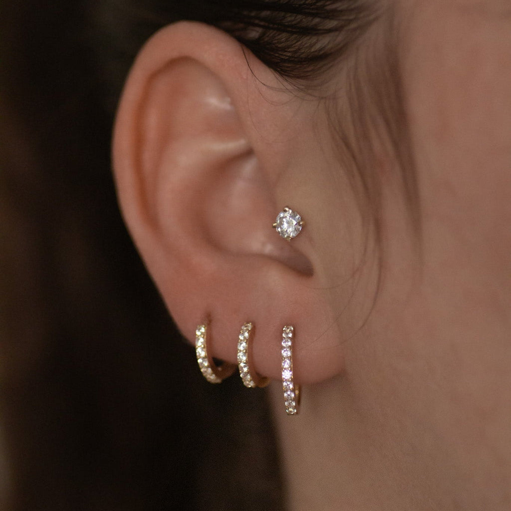 Diamond Classic Hoops 14k gold