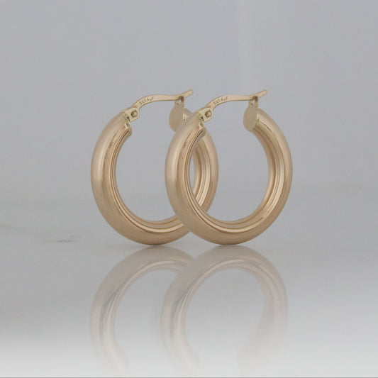 Large Chunky Hoops 14k gold
