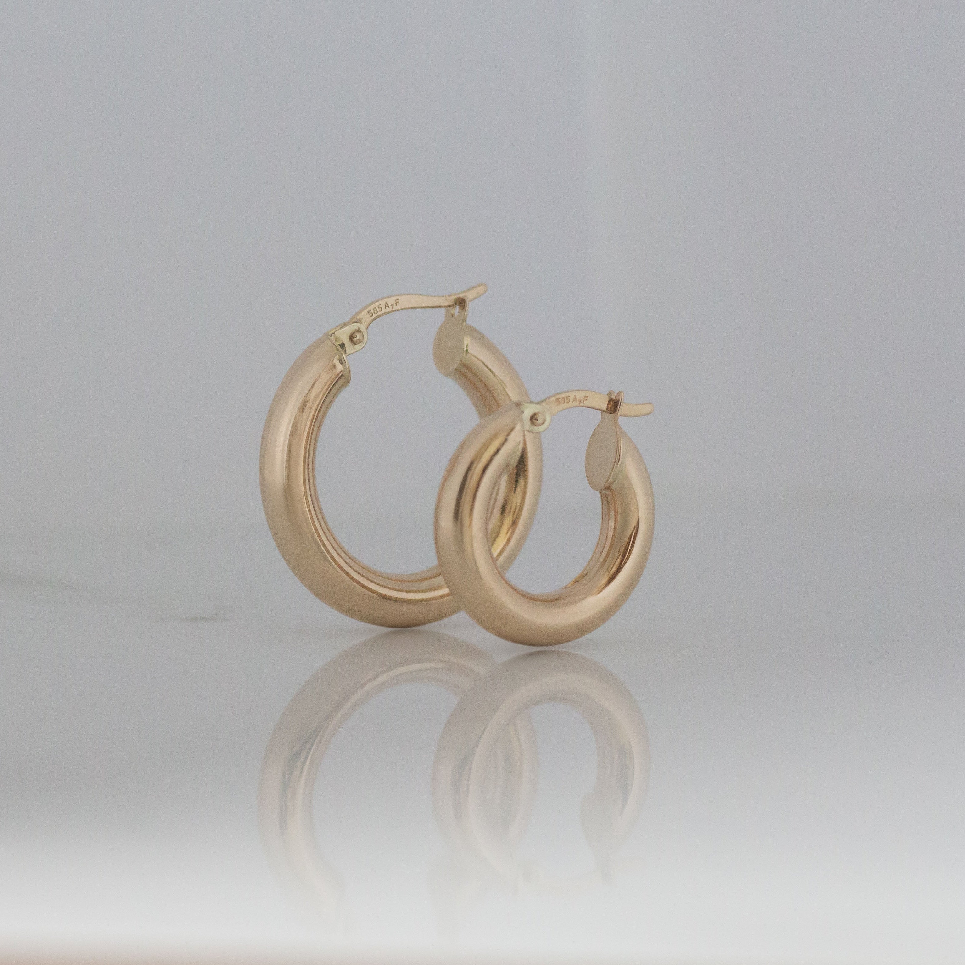 Large Chunky Hoops 14k gold