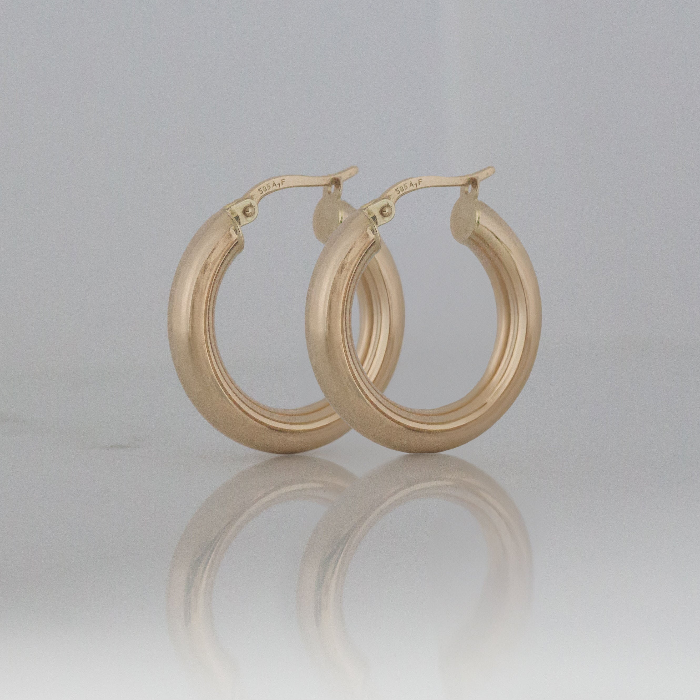 Large Chunky Hoops 14k gold