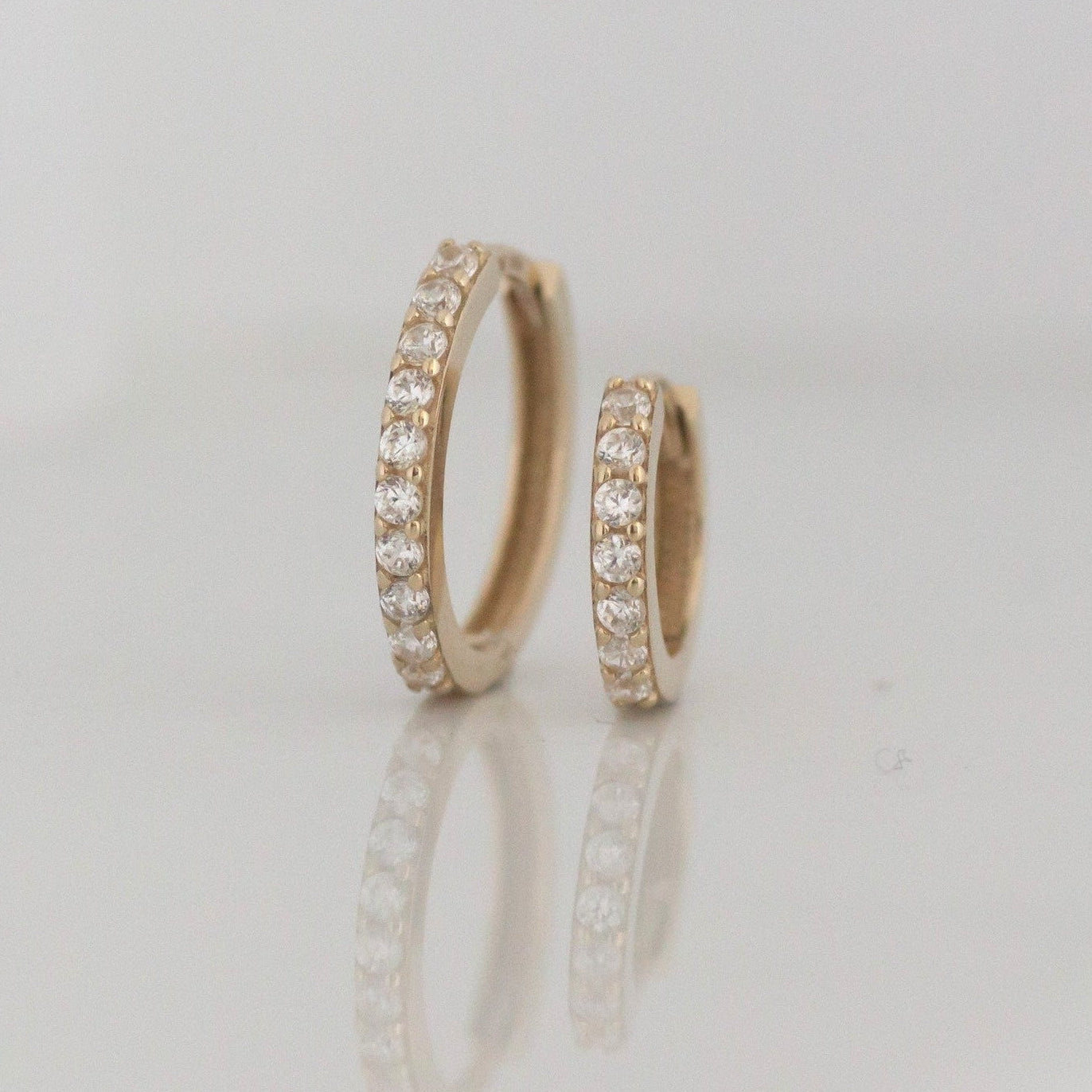 Diamond Classic Hoops 14k gold