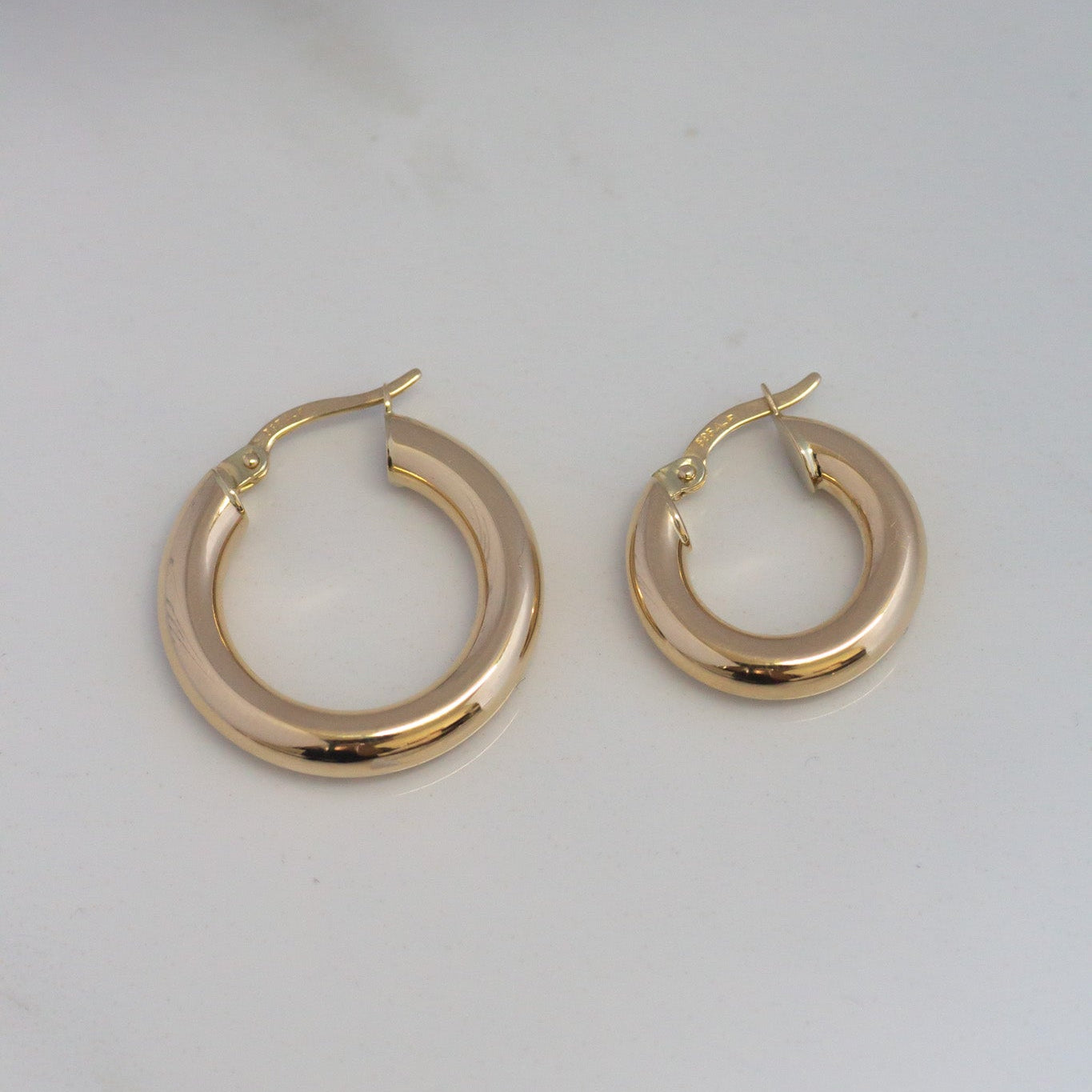 Large Chunky Hoops 14k gold