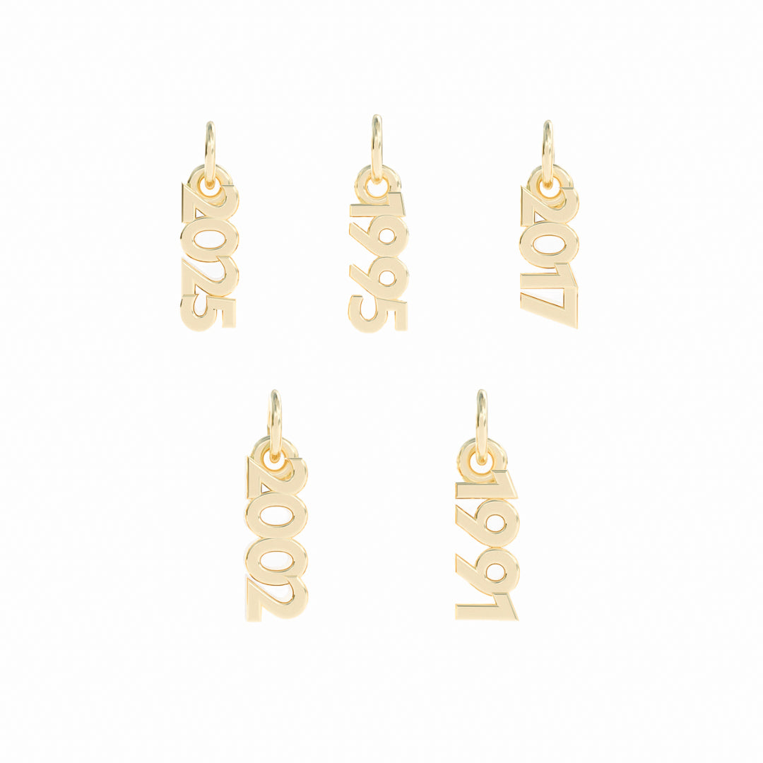 Year Hoop Earring 14k gold