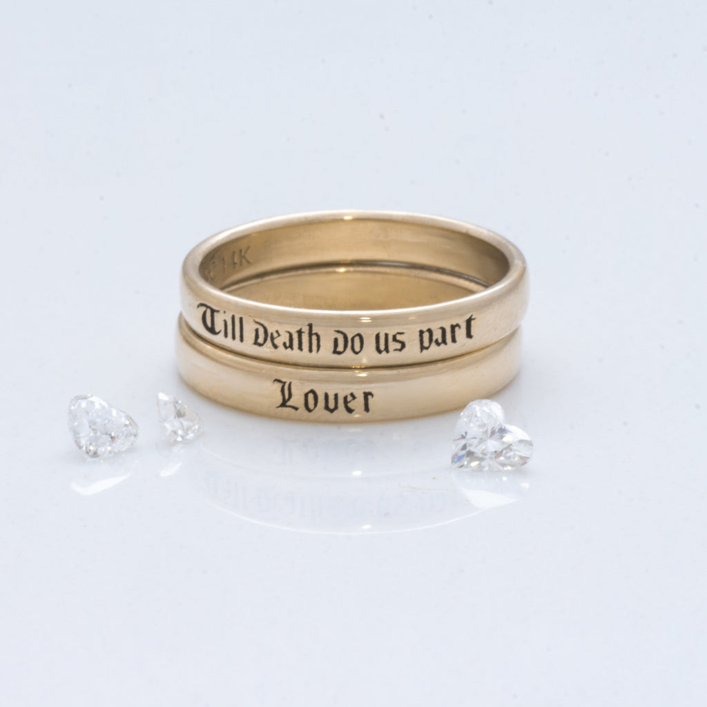 Custom Old English Engraved Band