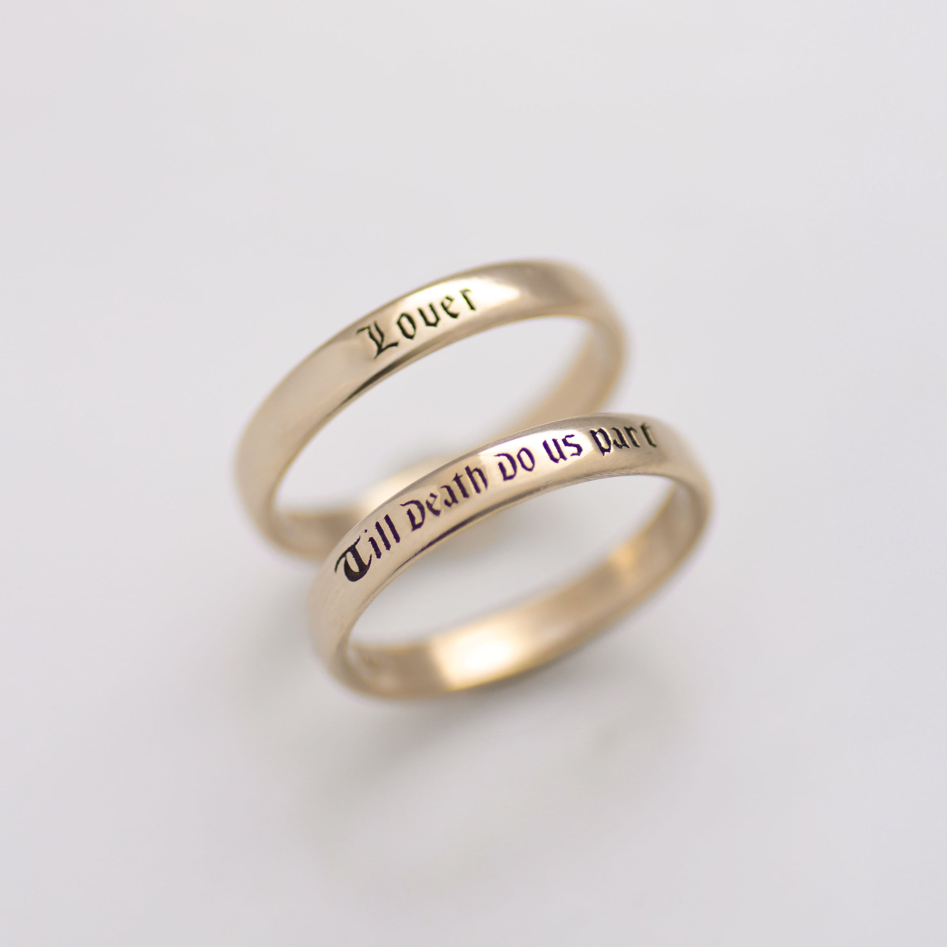 Custom Old English Engraved Band