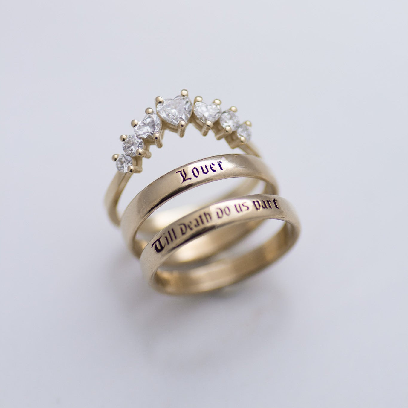 Custom Old English Engraved Band