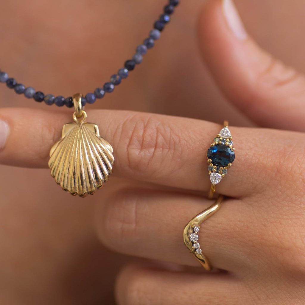Calypso London Blue Topaz Ring in 14K Gold