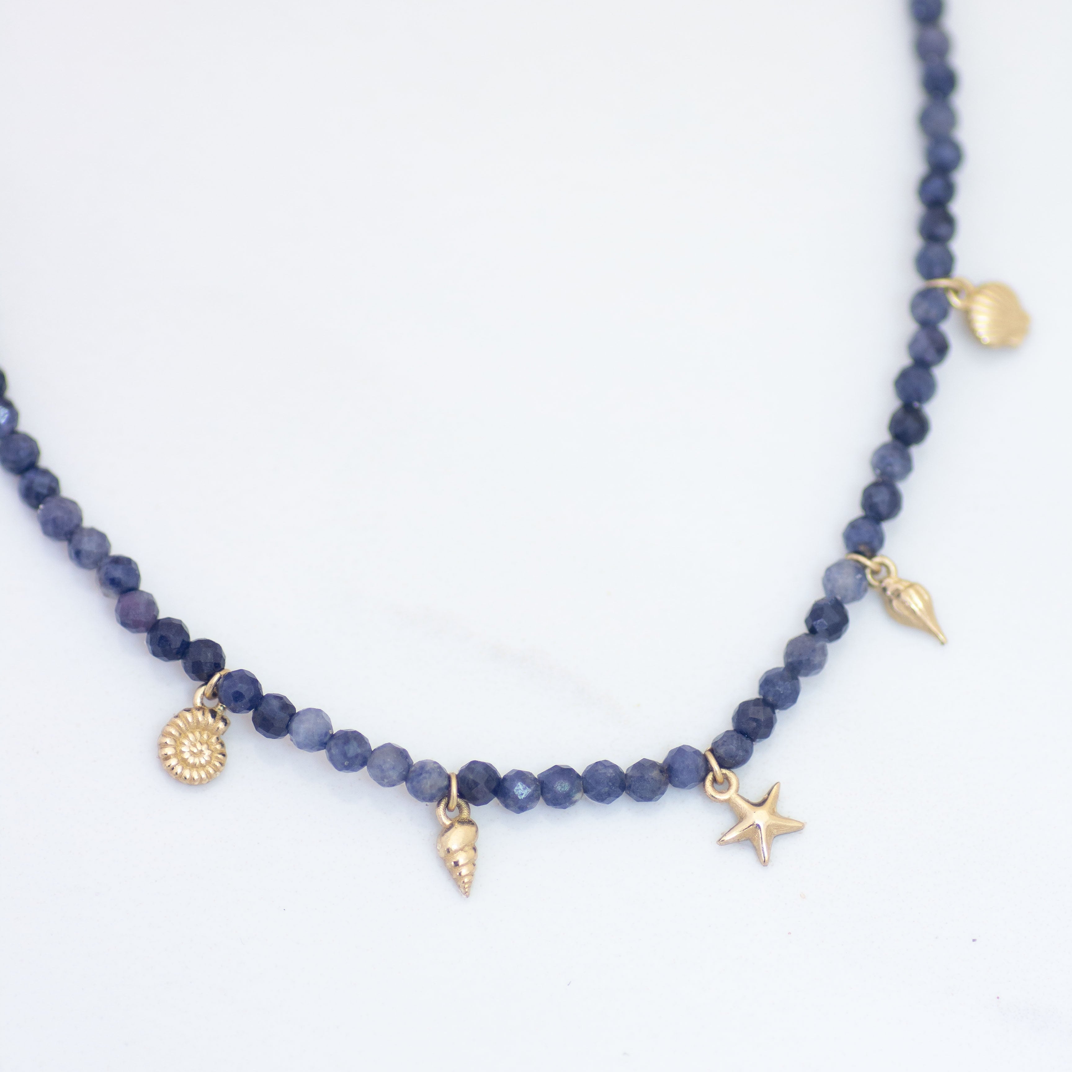 Secrets of the Sea Mini Charms Beaded Necklace in 14K Gold