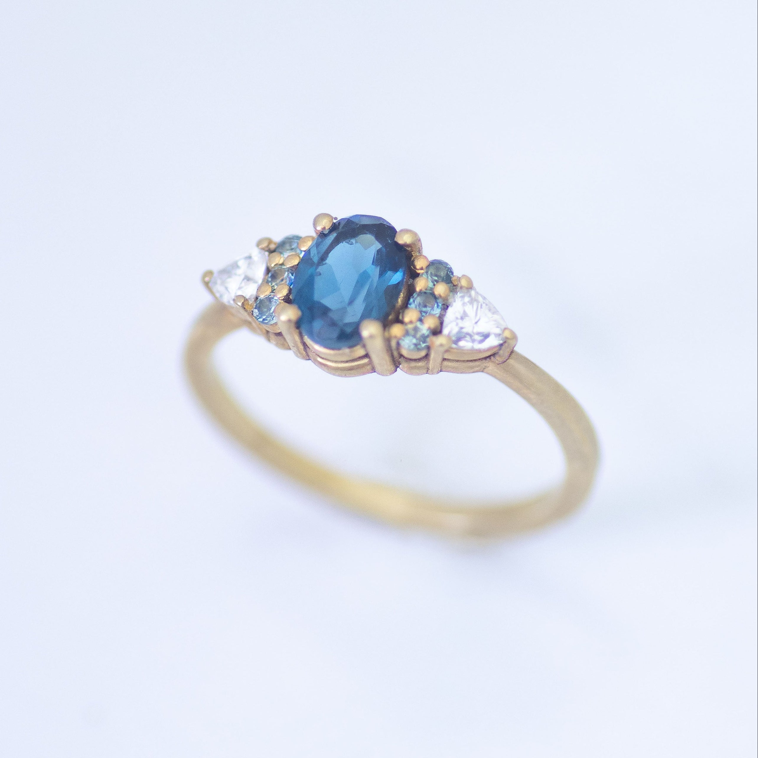 Calypso London Blue Topaz Ring in 14K Gold