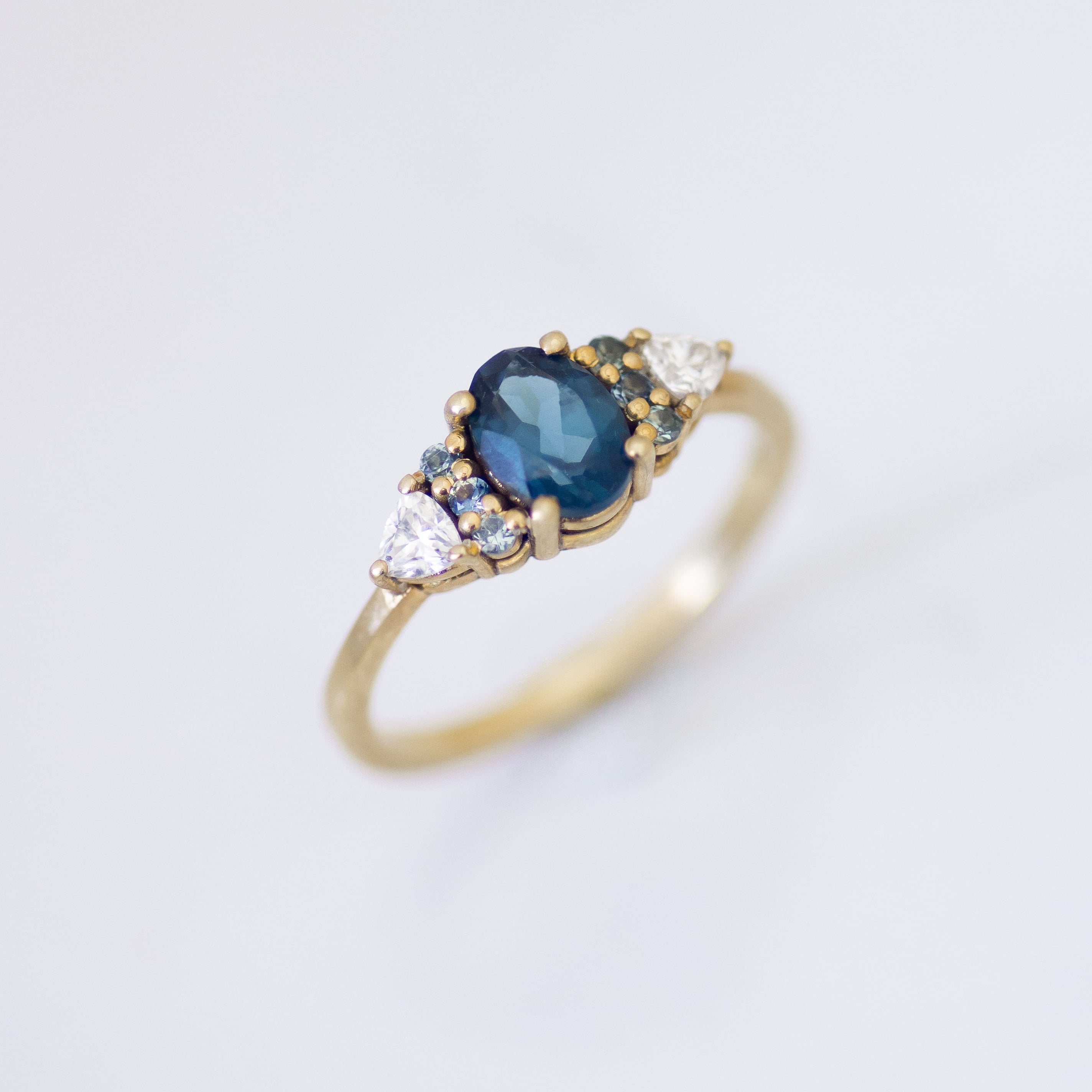 Calypso London Blue Topaz Ring in 14K Gold