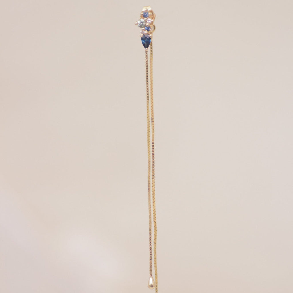 Siren Sapphire & Diamond Drop Earrings in 14K Gold