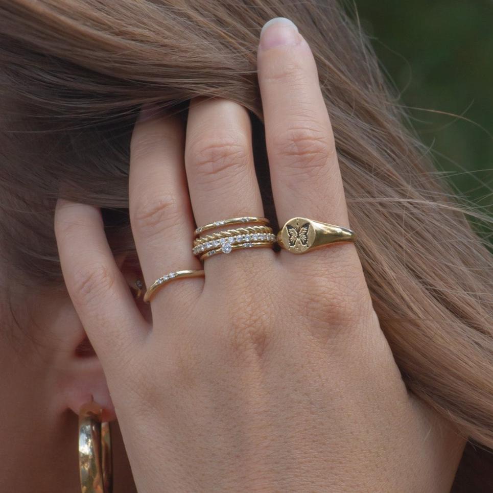 Lab Diamond Eternity ring 14k gold