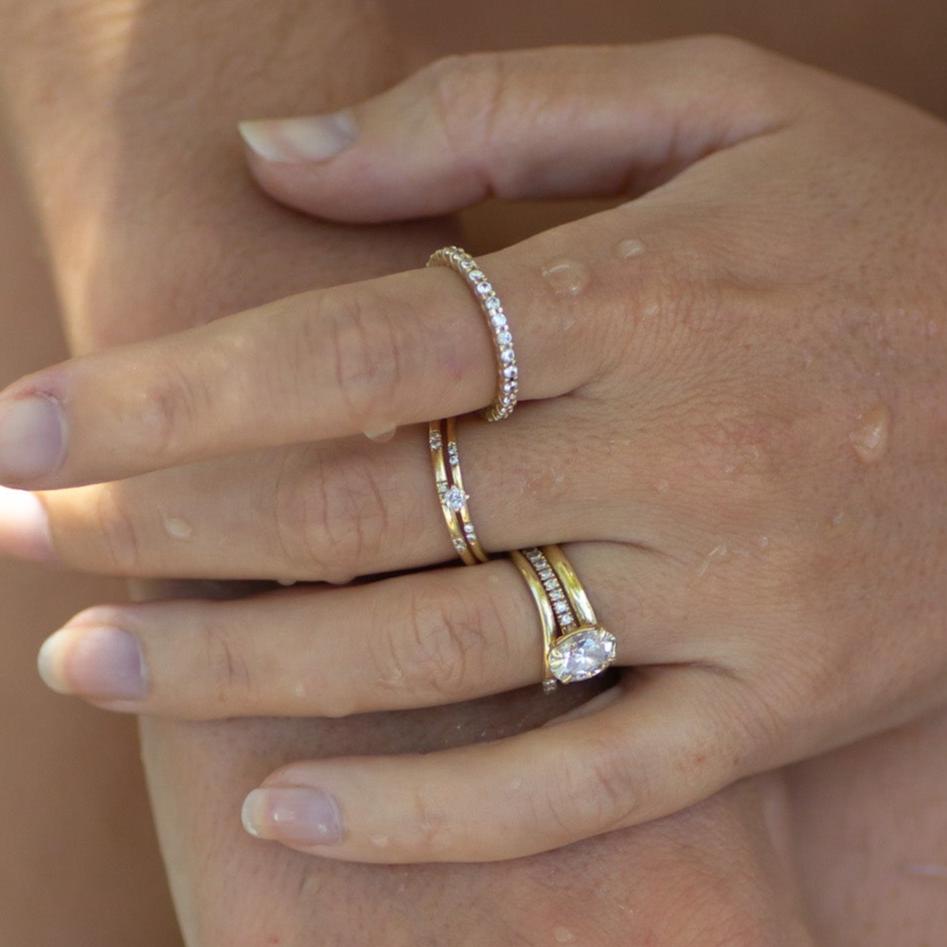 Lab Diamond Eternity ring 14k gold