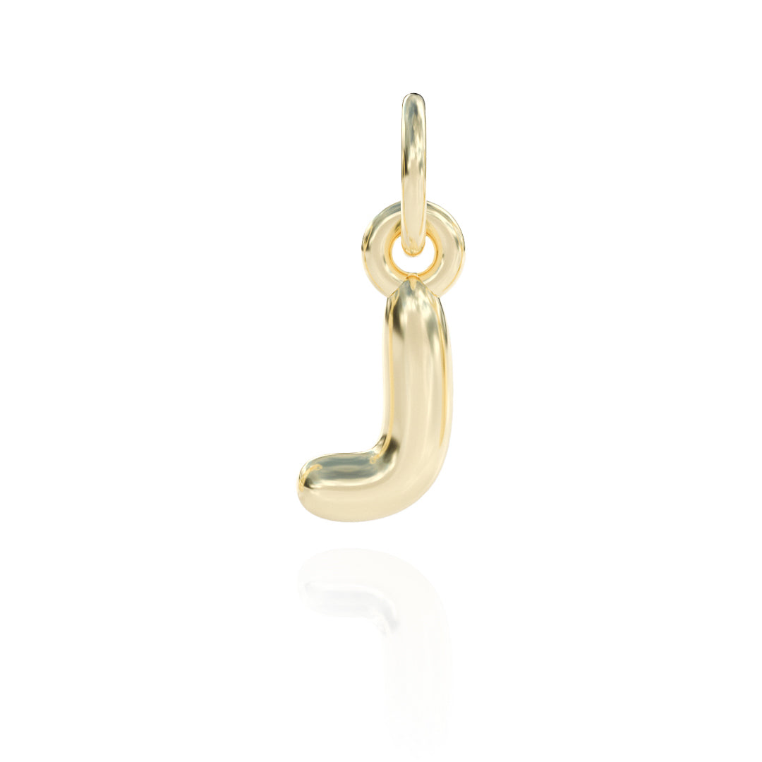 Letter J Charm 14k gold