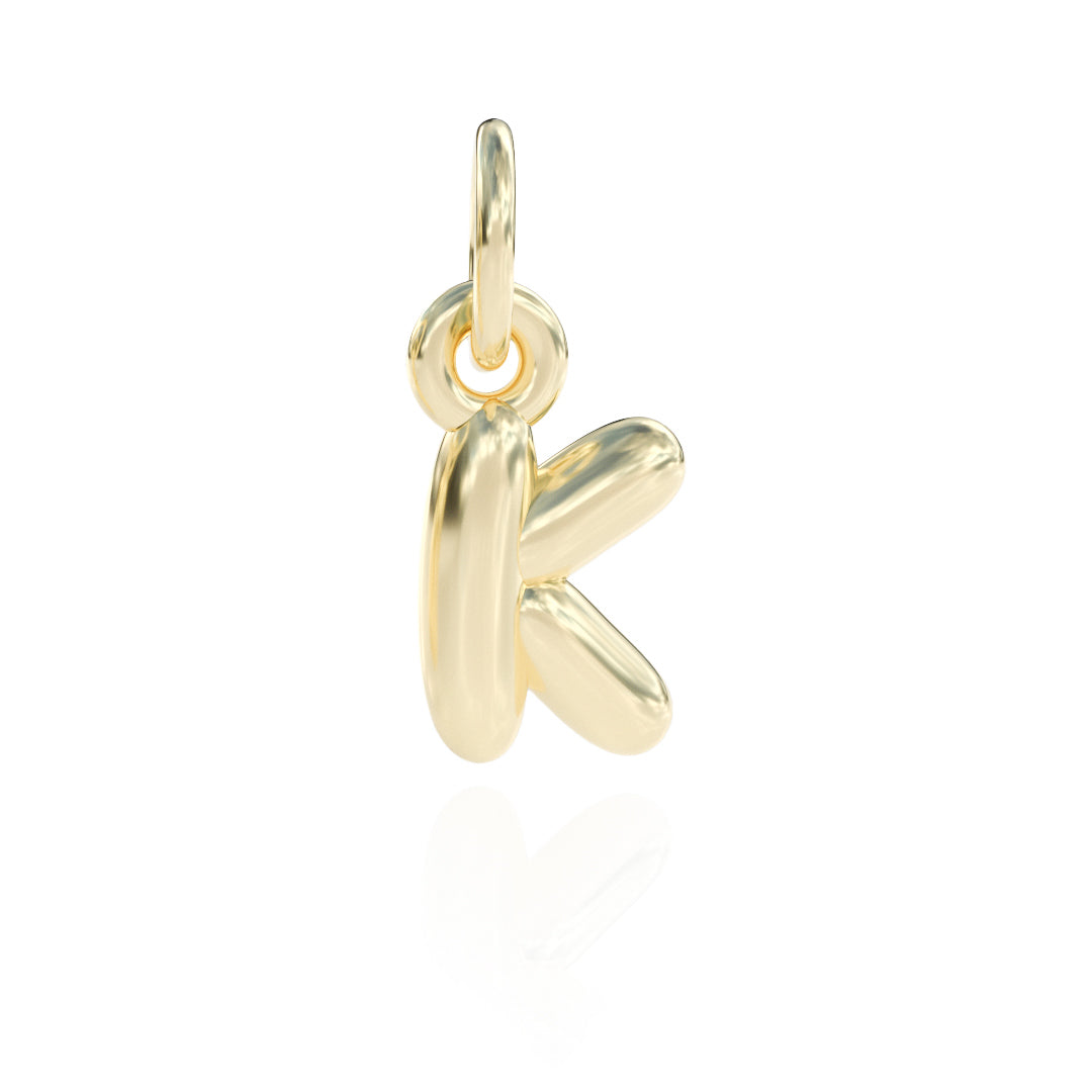 Letter K Charm 14k gold