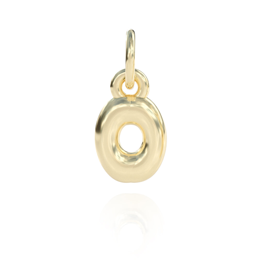 Letter O Charm 14k gold