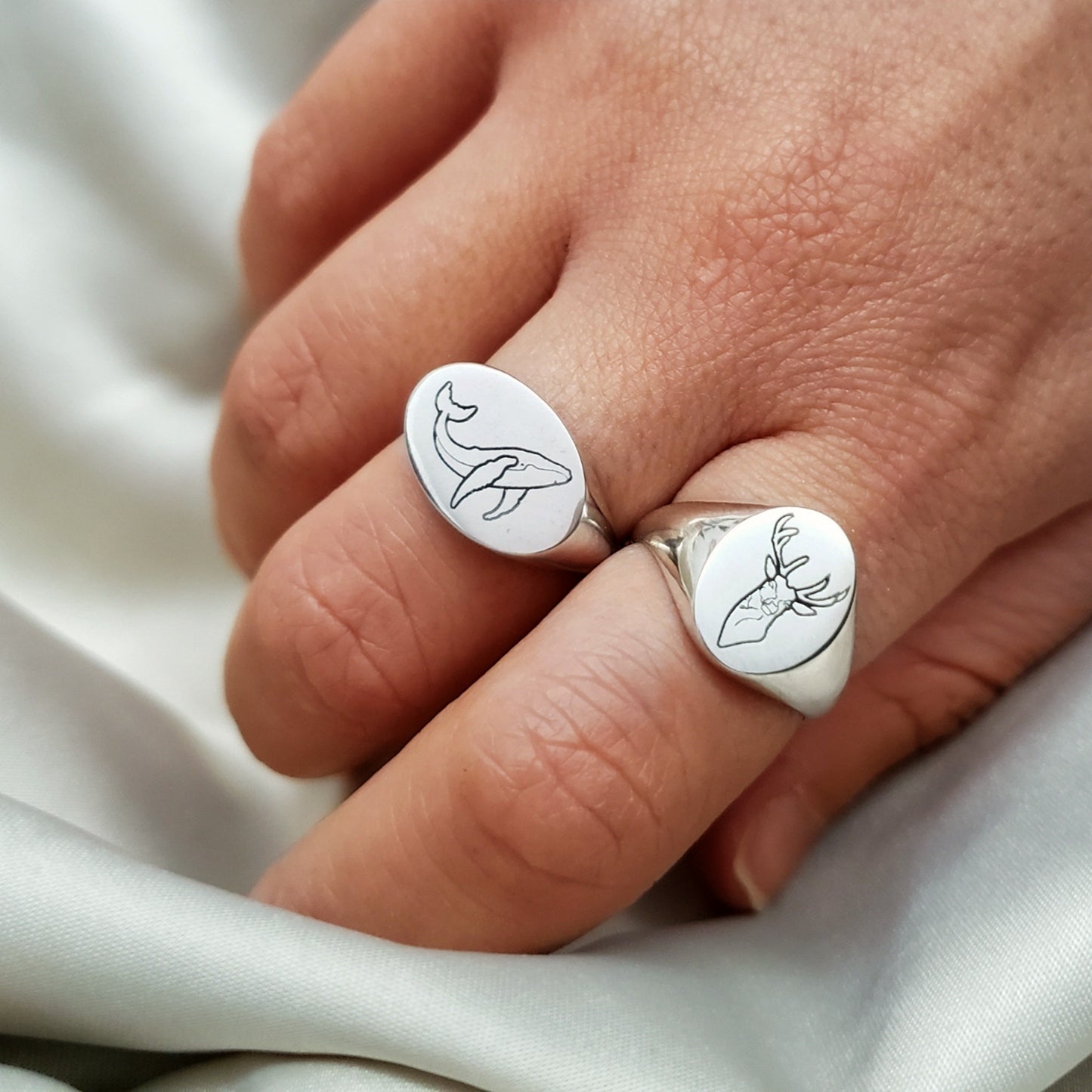 Whale Signet Ring silver