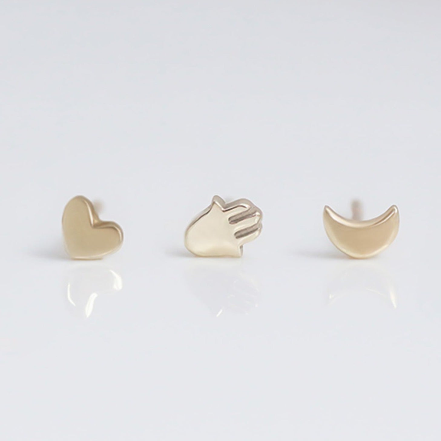 Tiny Golden Studs set 14k gold